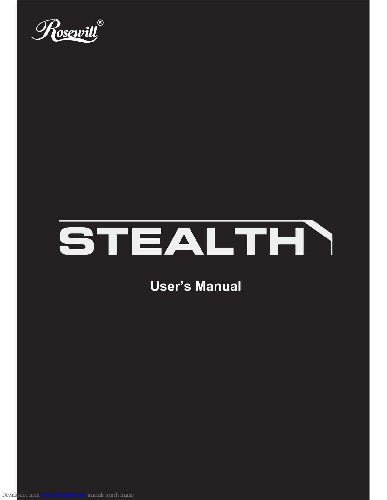 Rosewill STEALTH User Manual