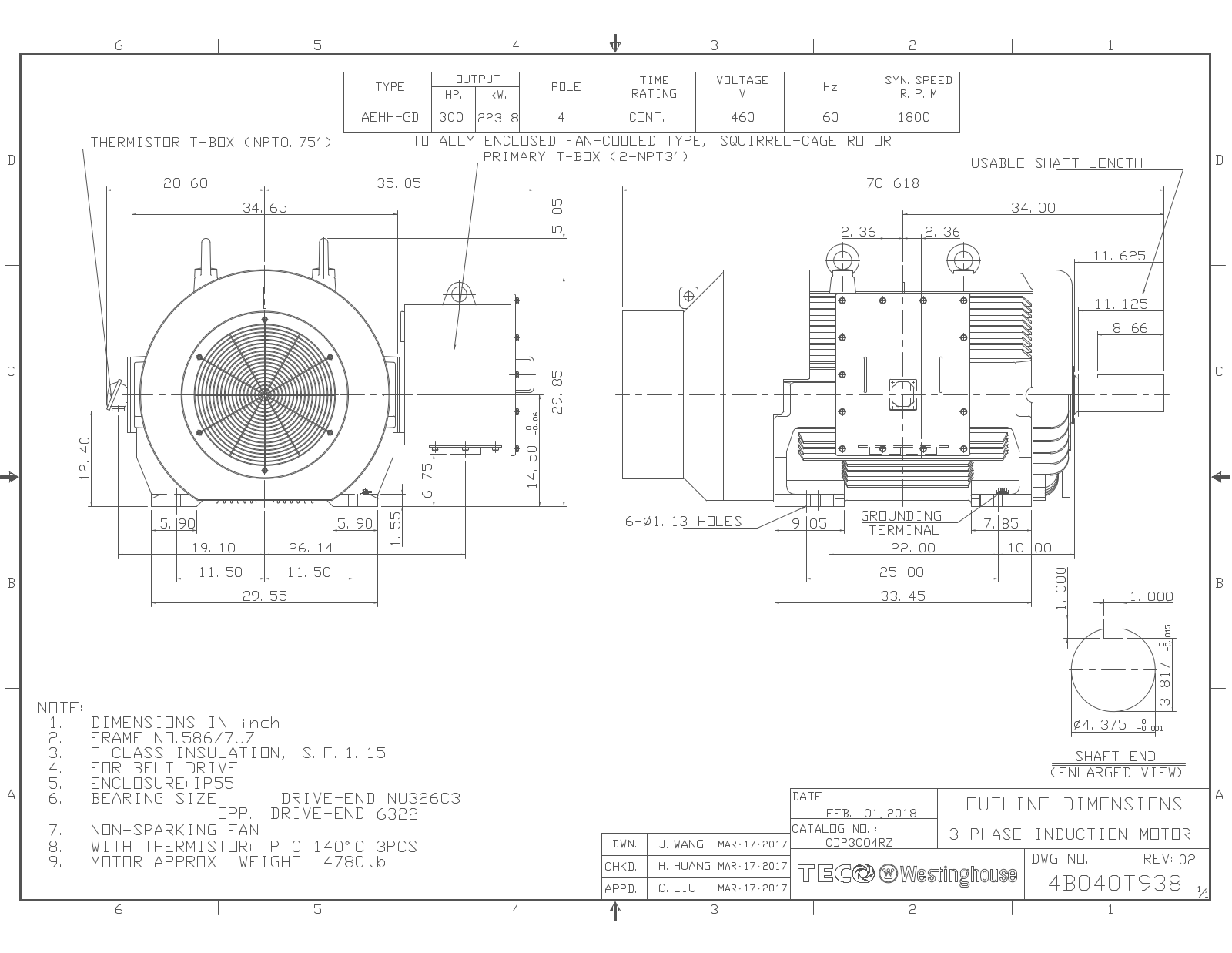 Teco CDP3004RZ Reference Drawing