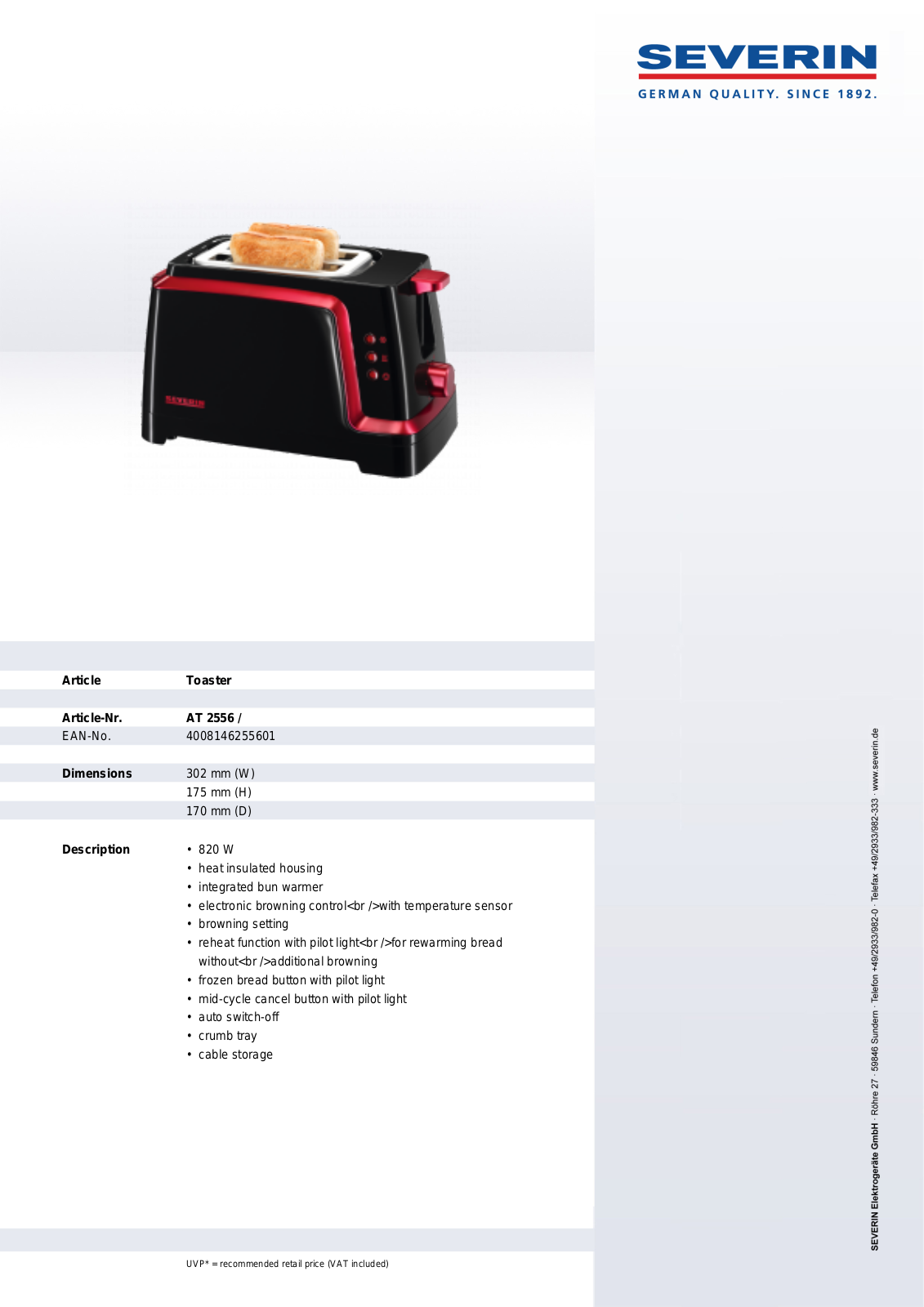 Severin AUTOMATIK User Manual