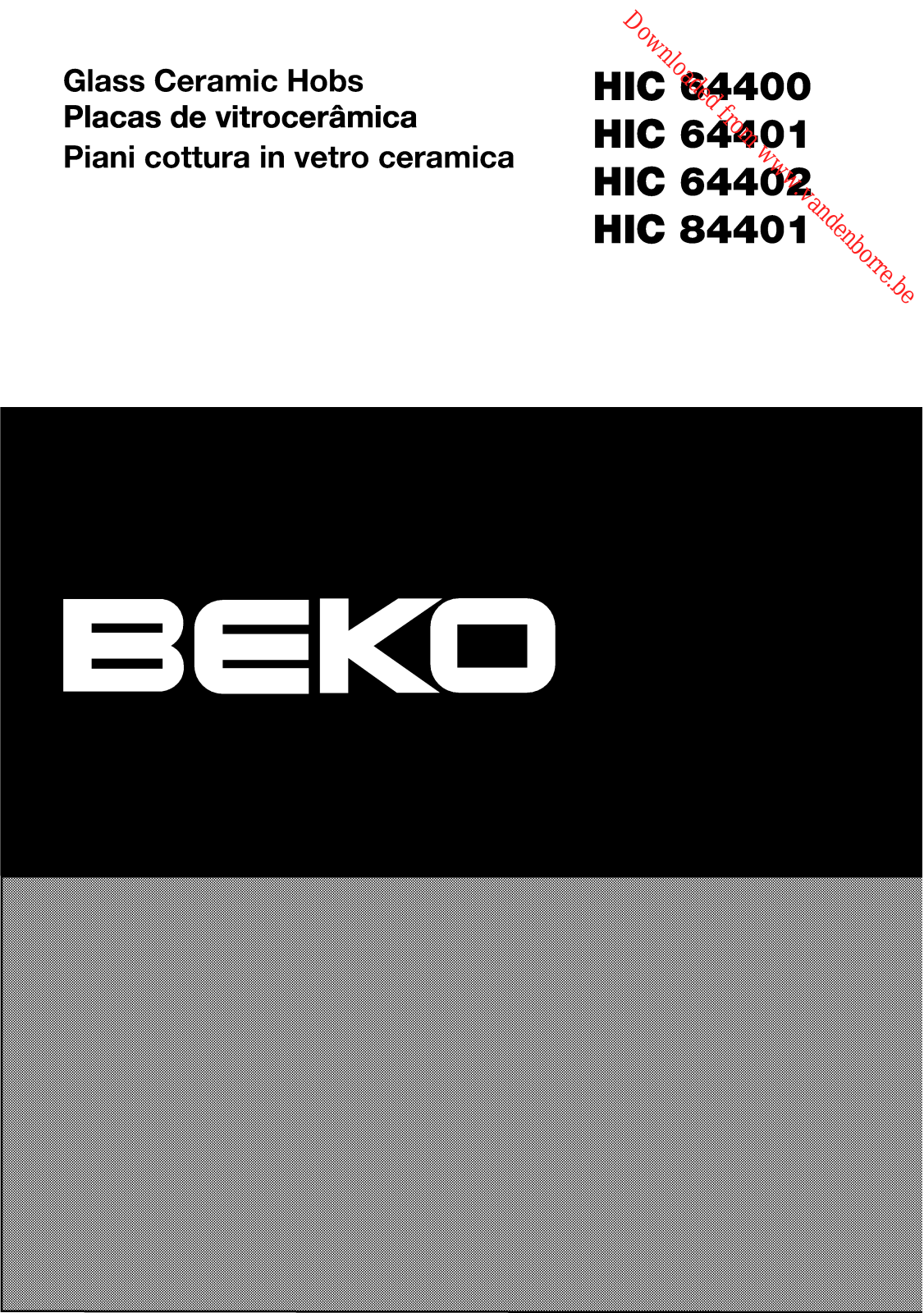 BEKO HIC 84401 User Manual