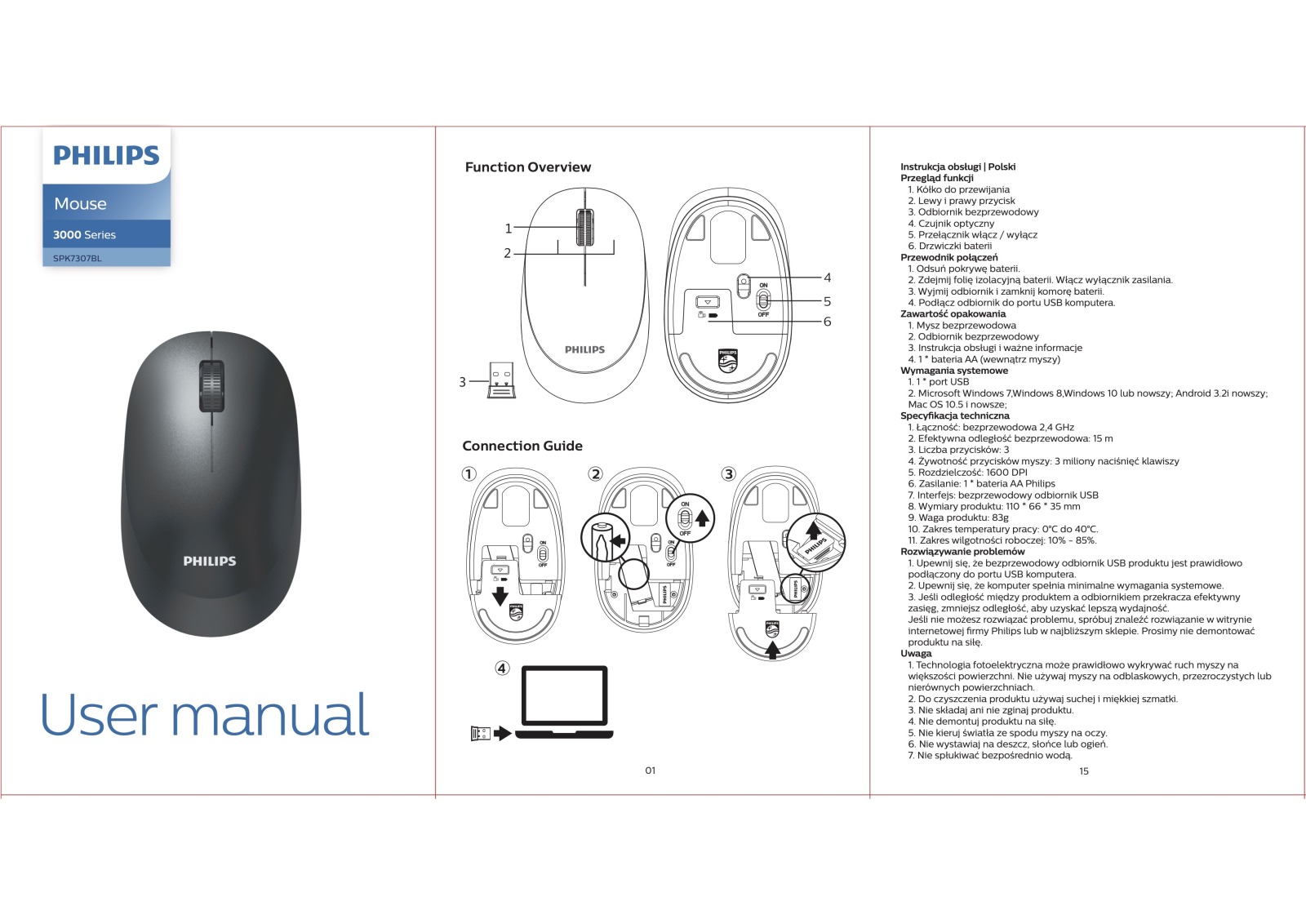 PHILIPS SPK7307BL User guide - ManualMachine.com
