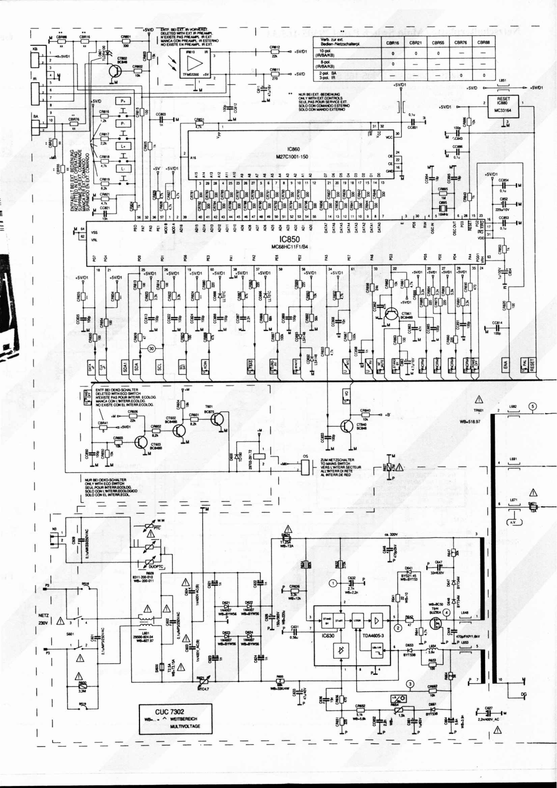 Grundig CUC7302, CUC7300 Schematic