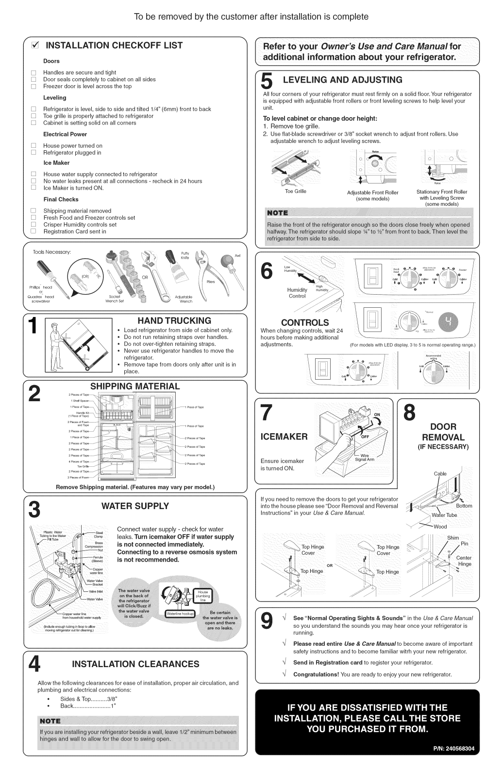 Frigidaire CRT151HLWB, CRT151HLWC, CRT151LQ0, CRT151LQ1, CRT185ILB8 Installation Guide - ManualMachine.com