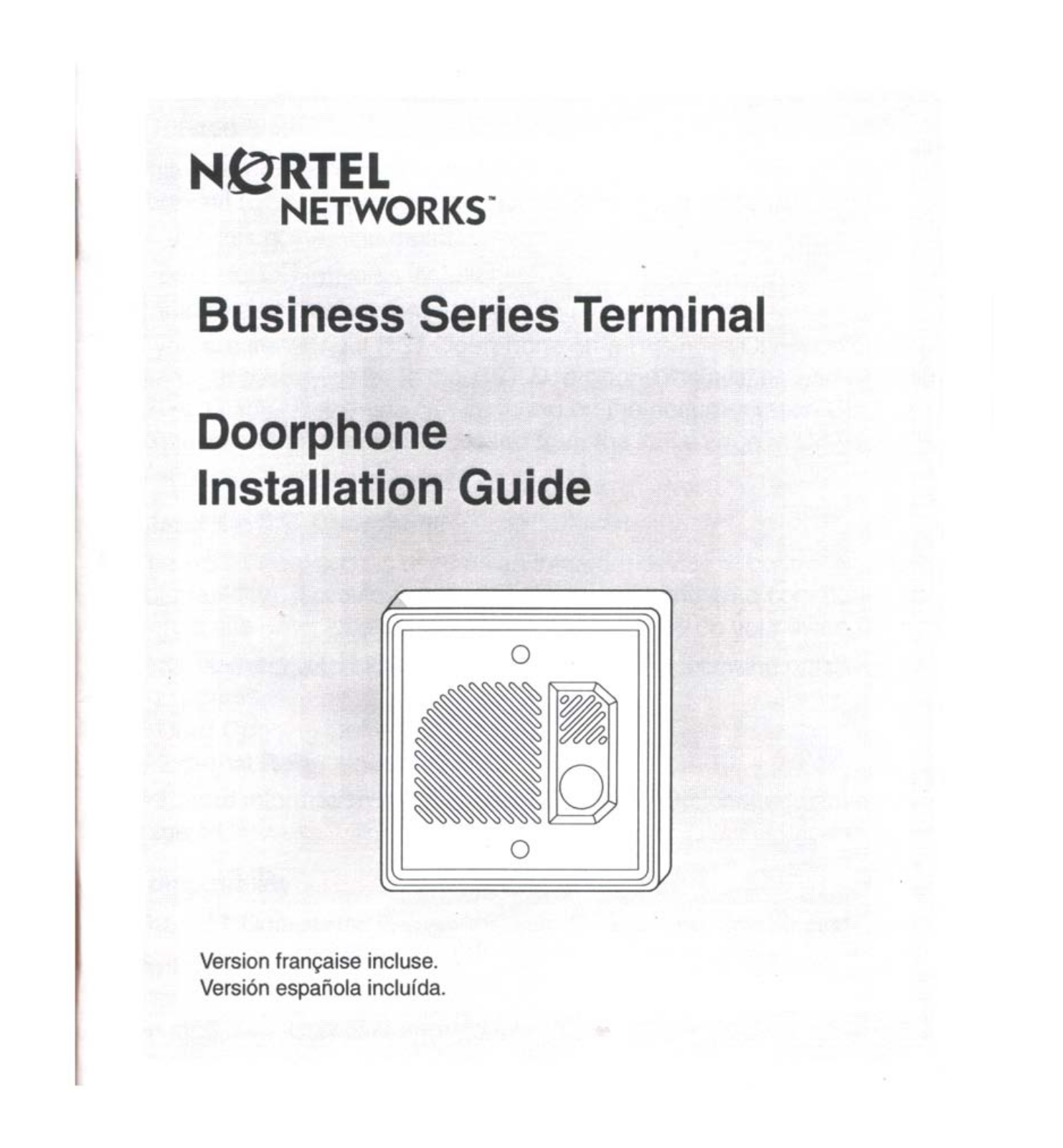 Norstar BST Doorphone User Guide