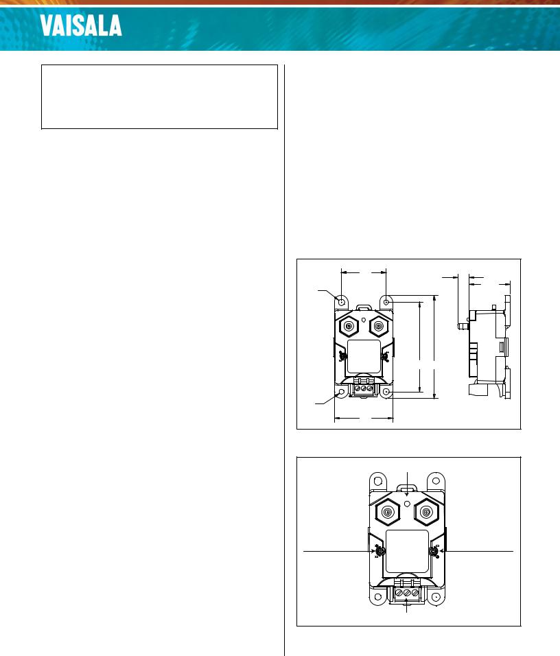 Vaisala PDT101 Quick Start Guide