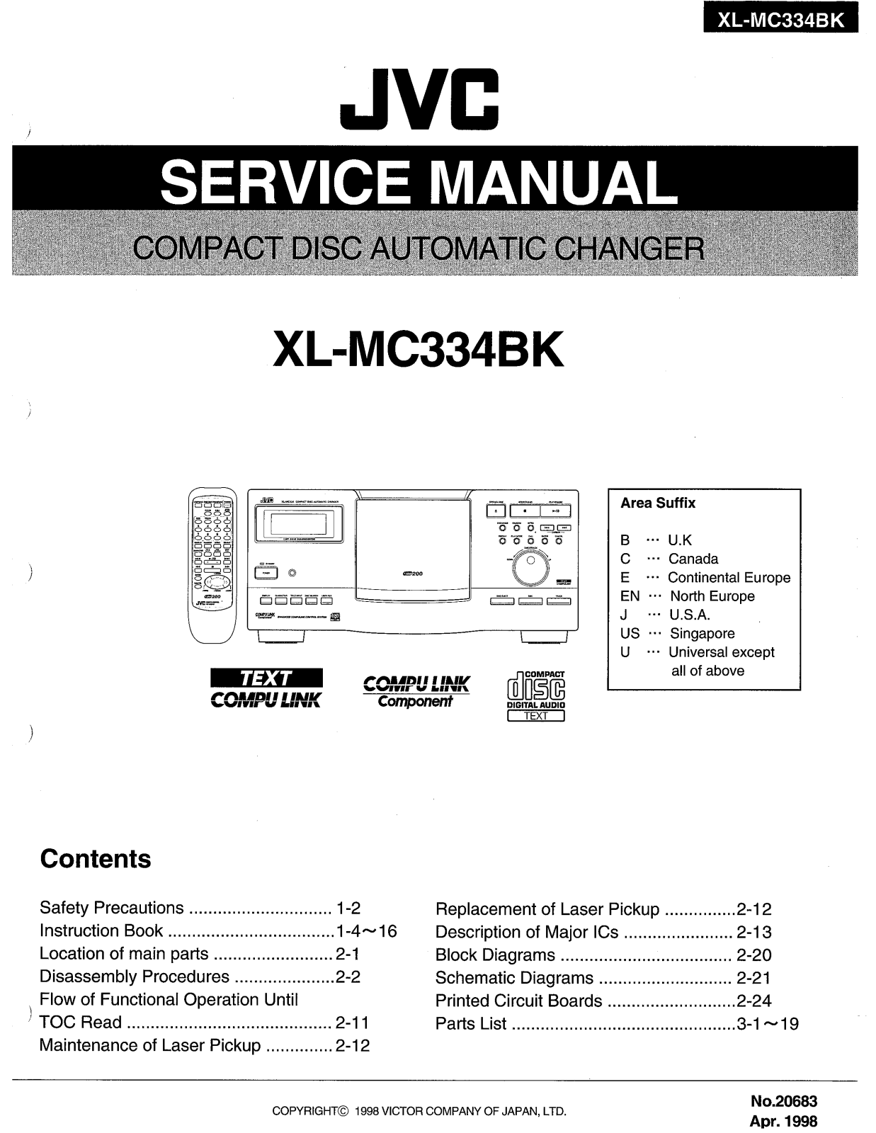 JVC XLMC-334-BK Service manual