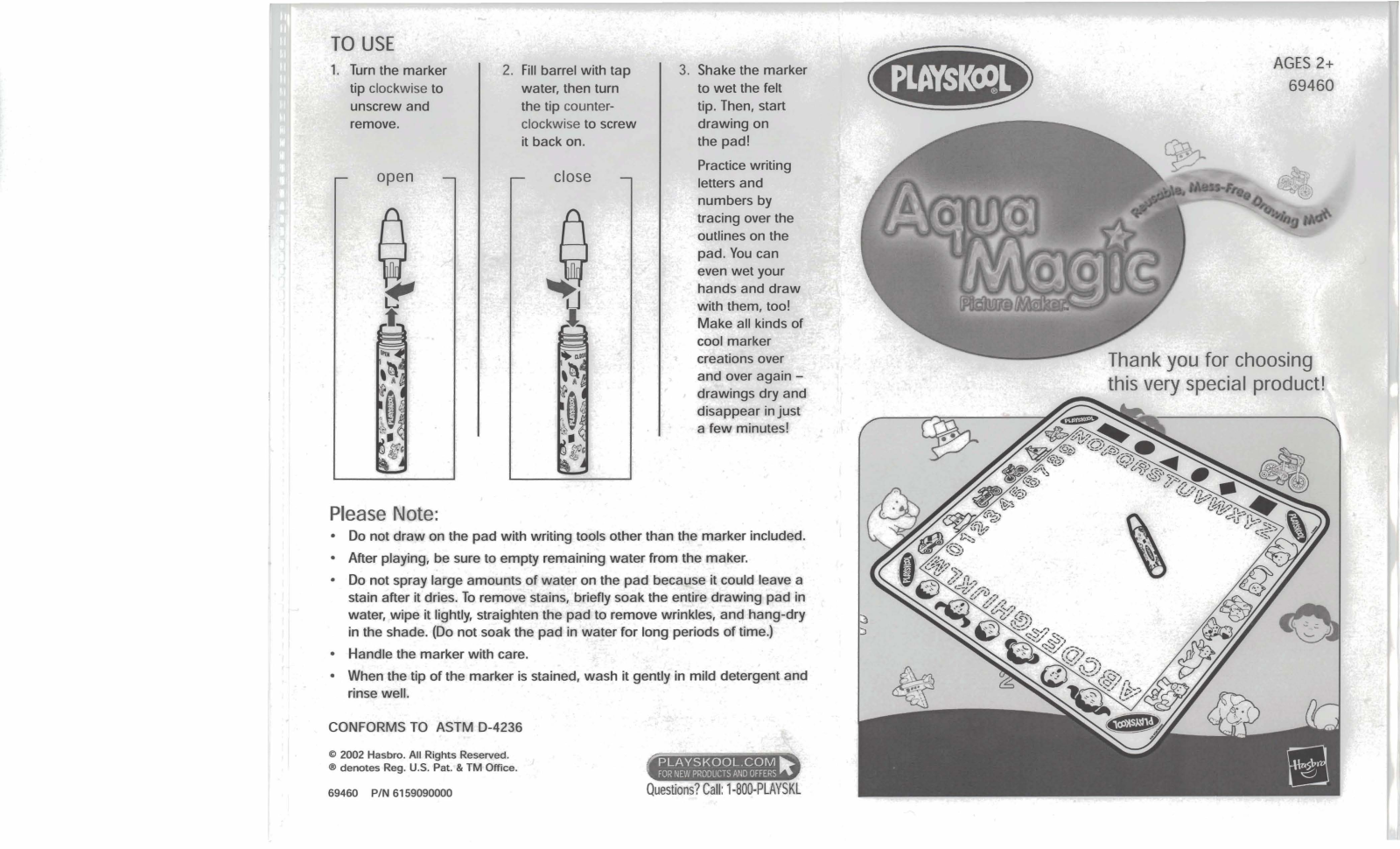 HASBRO Aqua Magic User Manual