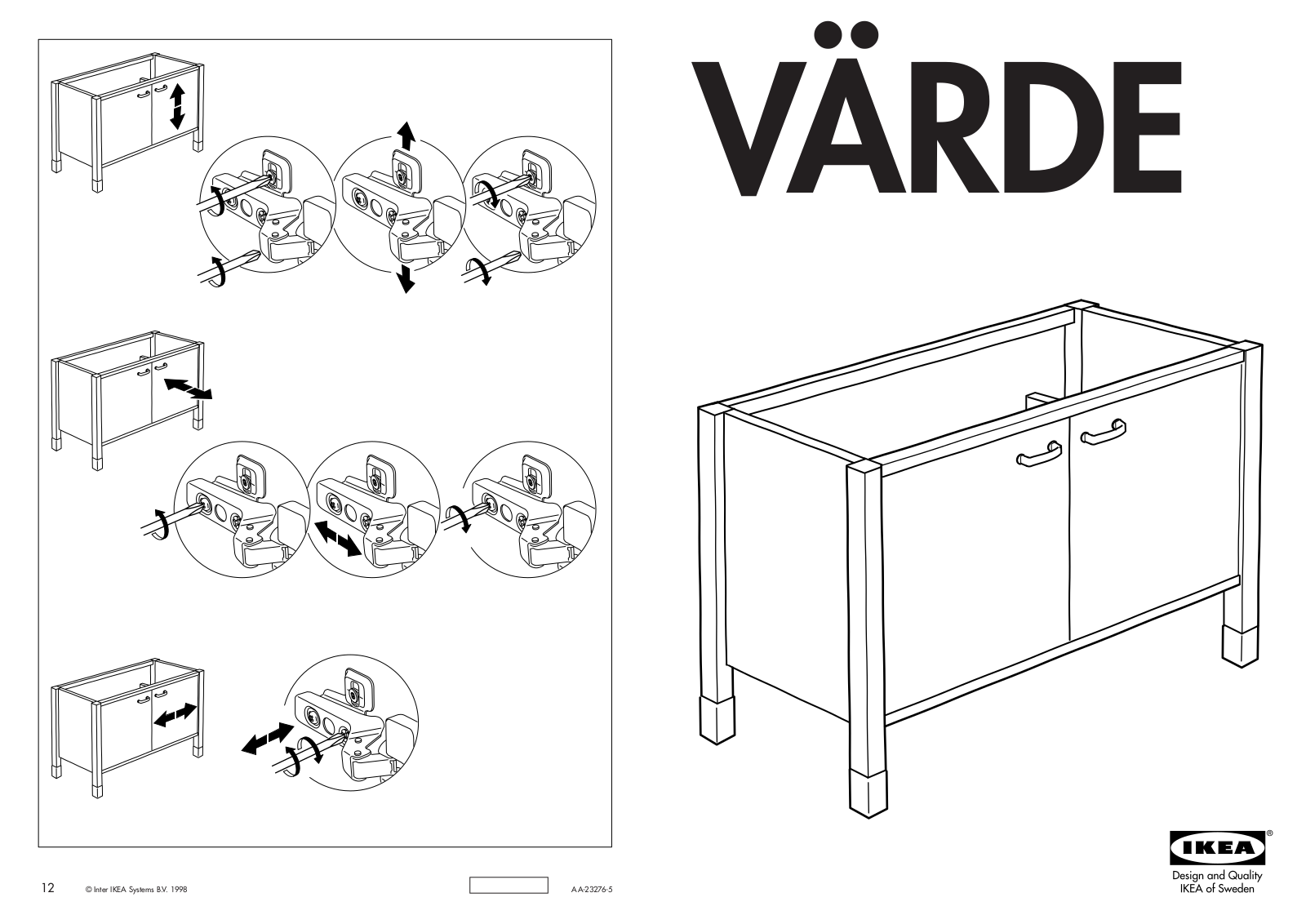 IKEA VÄRDE SINK CABINET 57X35