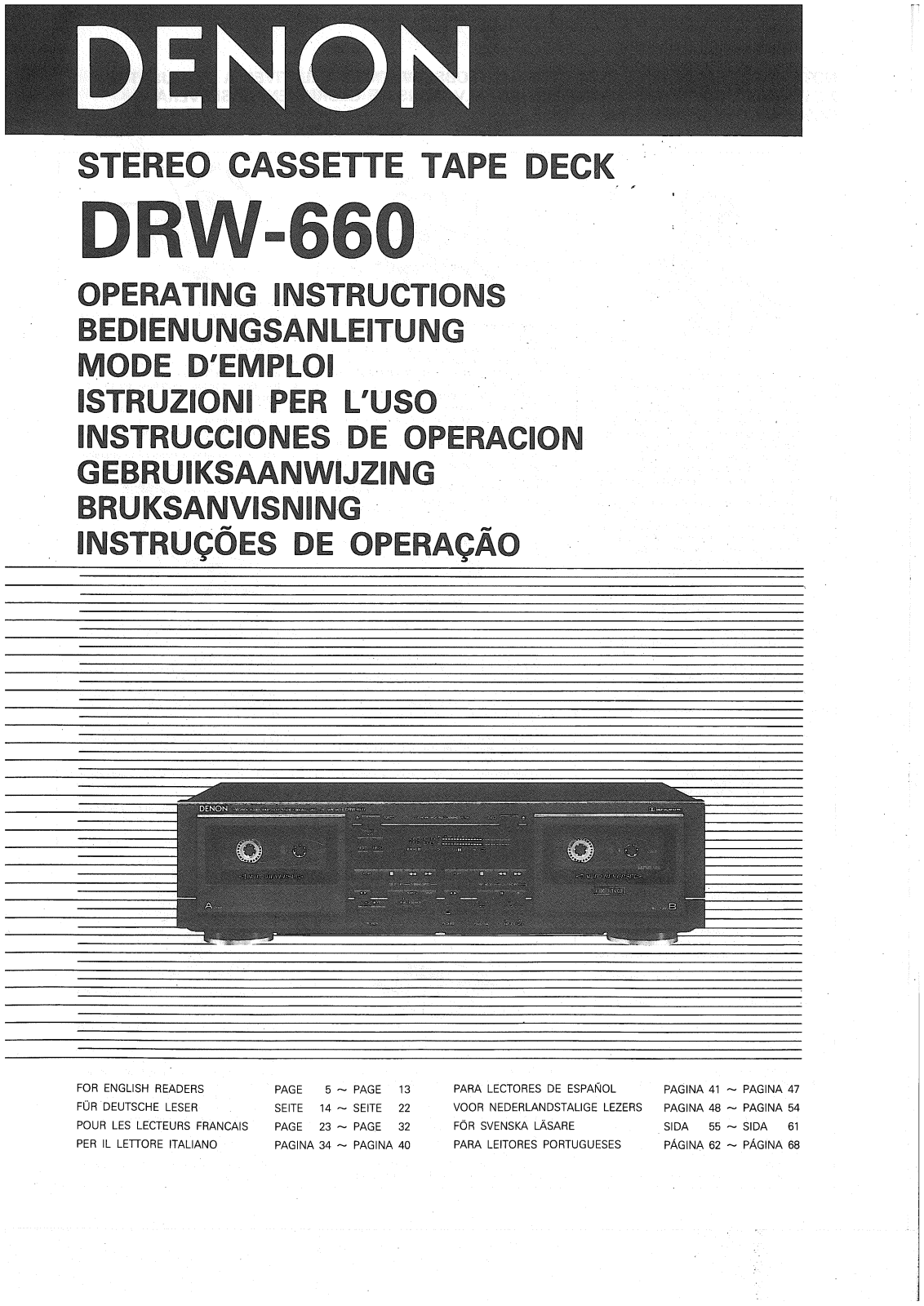 Denon DRW-660 Owner's Manual