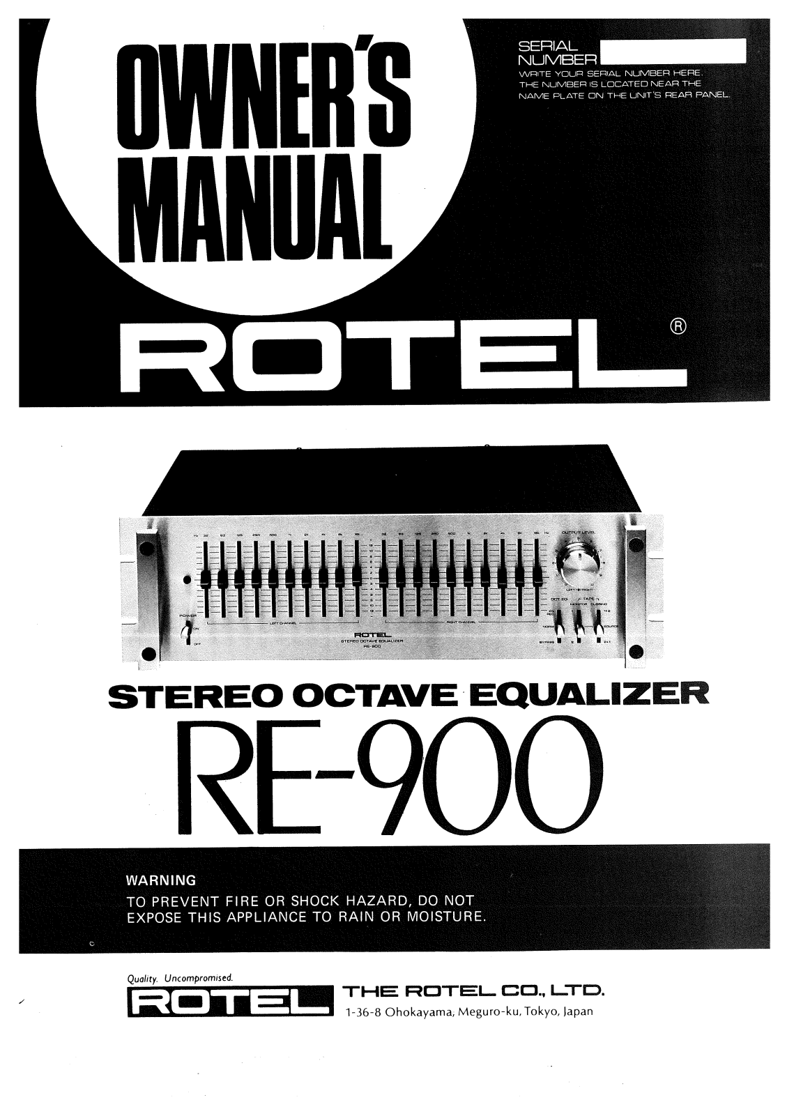 Rotel RE-900 User Manual