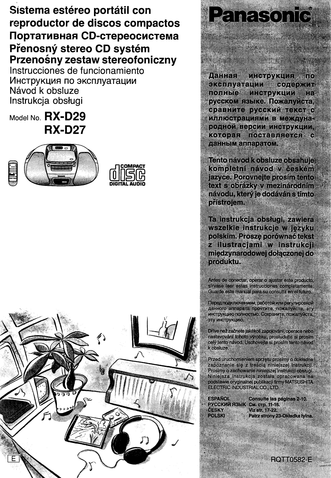 Panasonic RX-D29 E-SK User Manual