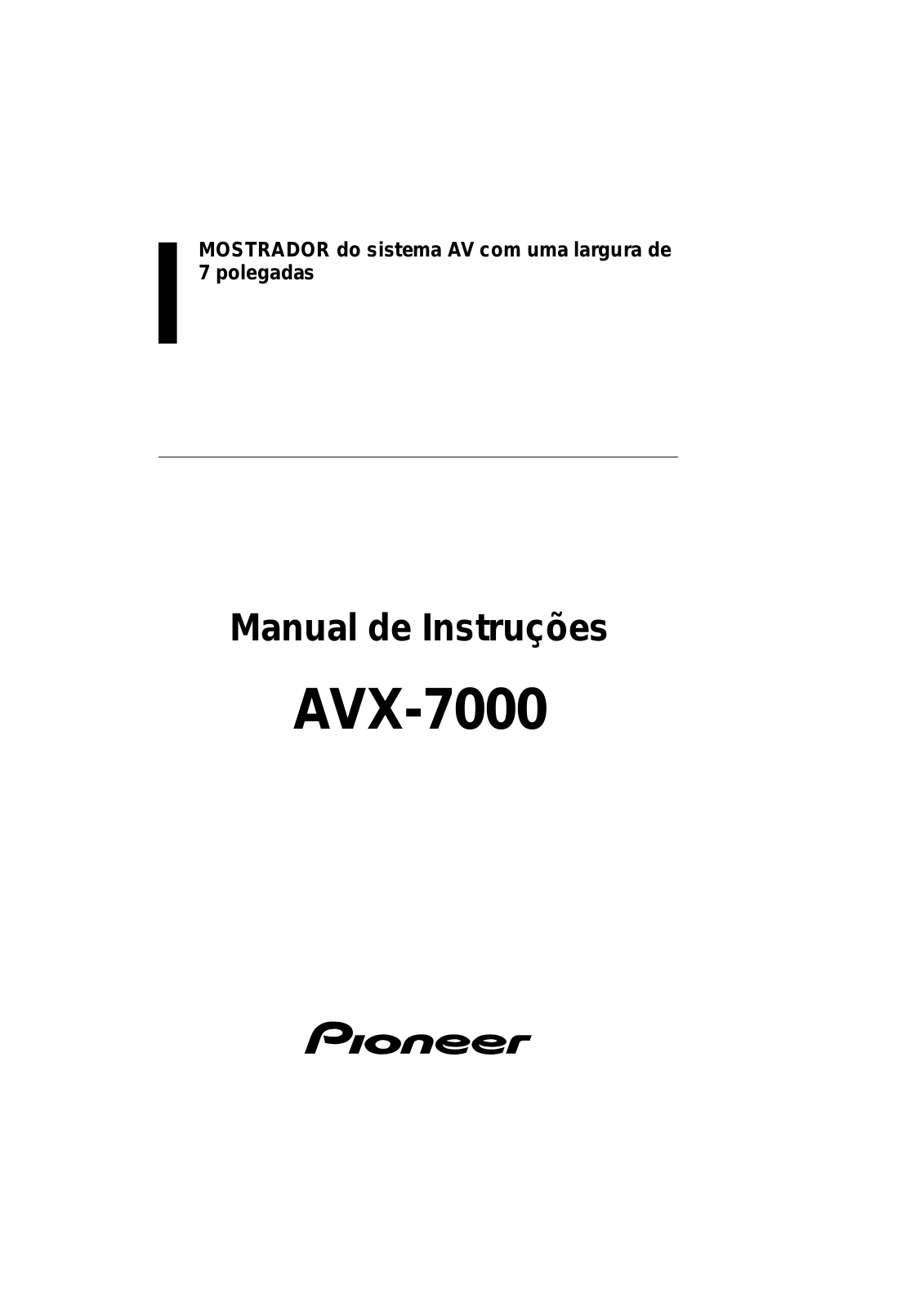 Pioneer AVX-7000 User Manual