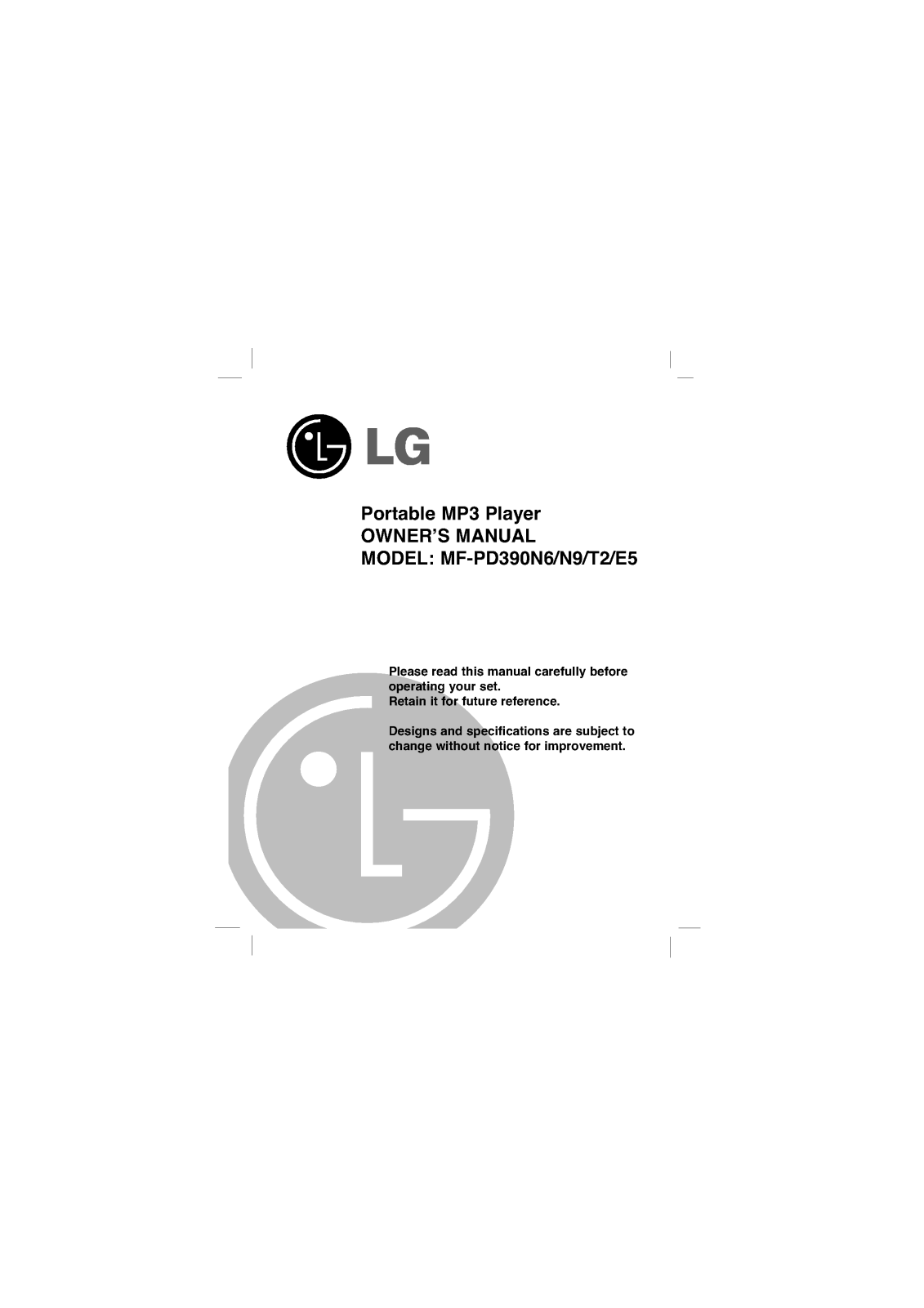 LG MF-PD390T2 User Manual