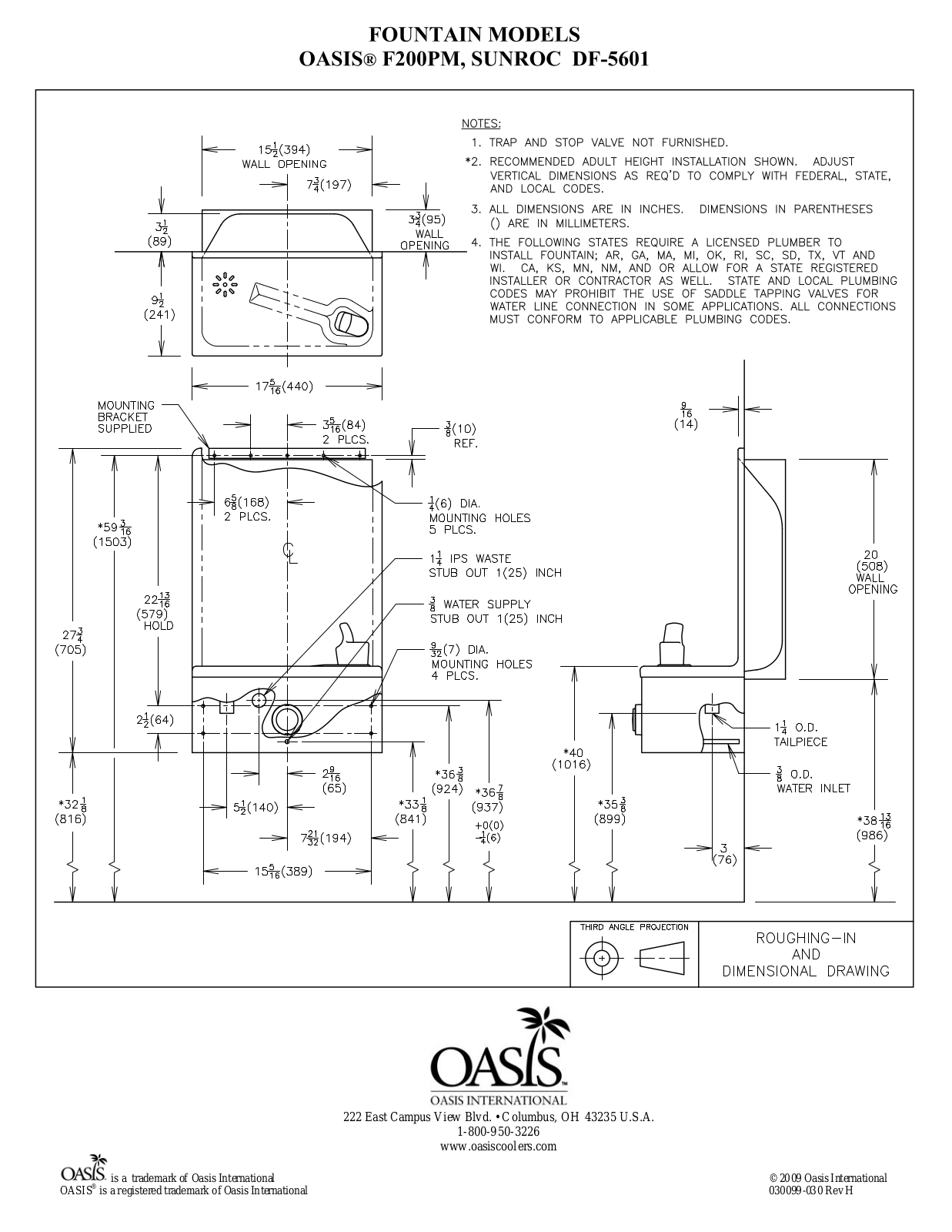 Oasis F200PM Operator’s Manual