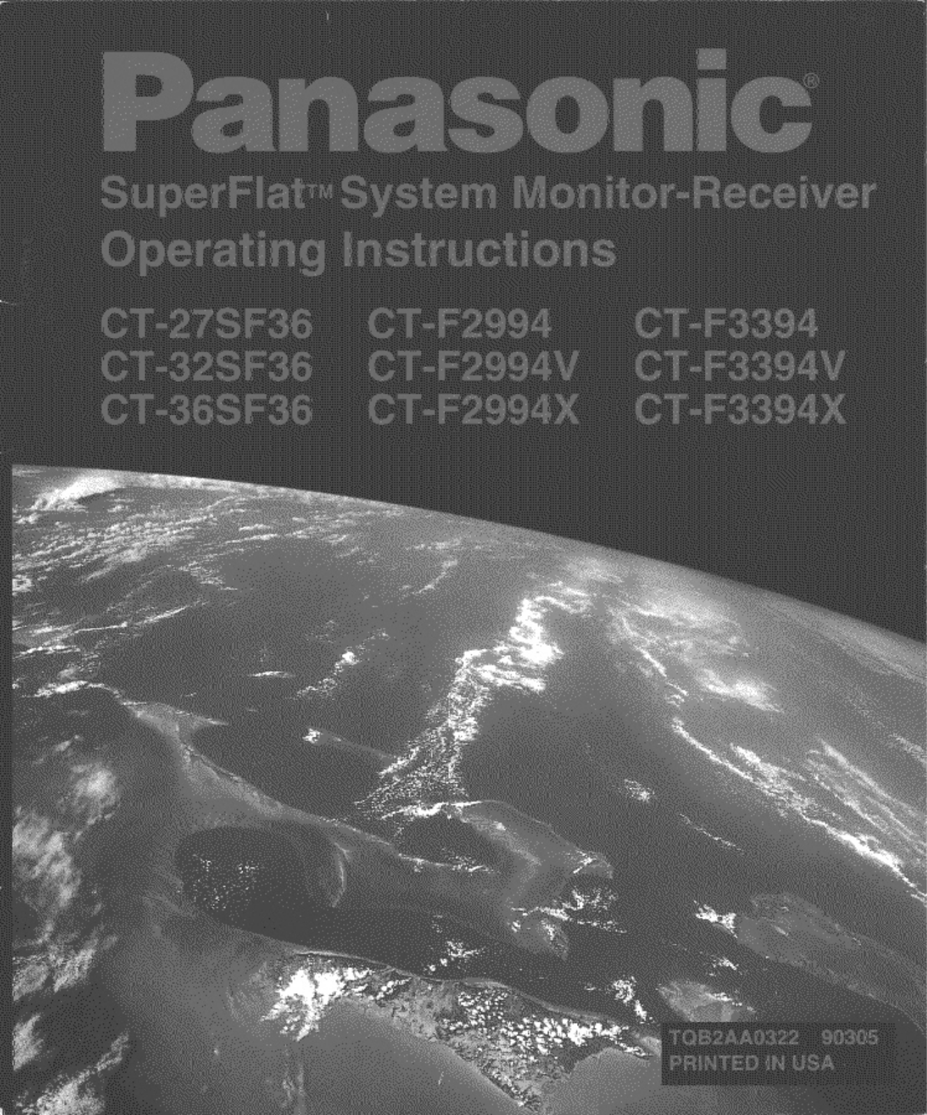 Panasonic CT-36SF36A, CT-32SF36A User Manual