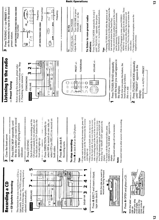 SONY HCD-D590, HCD-XB4 Service Manual