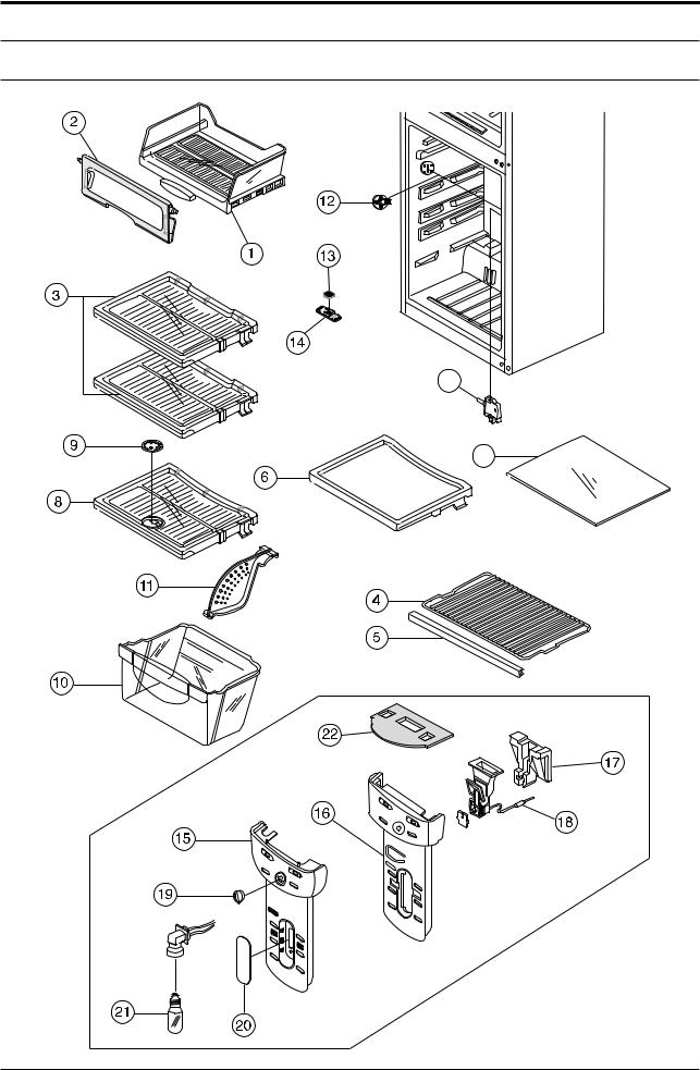 SAMSUNG RT30MBSS Service Manual Exploded View & Part List