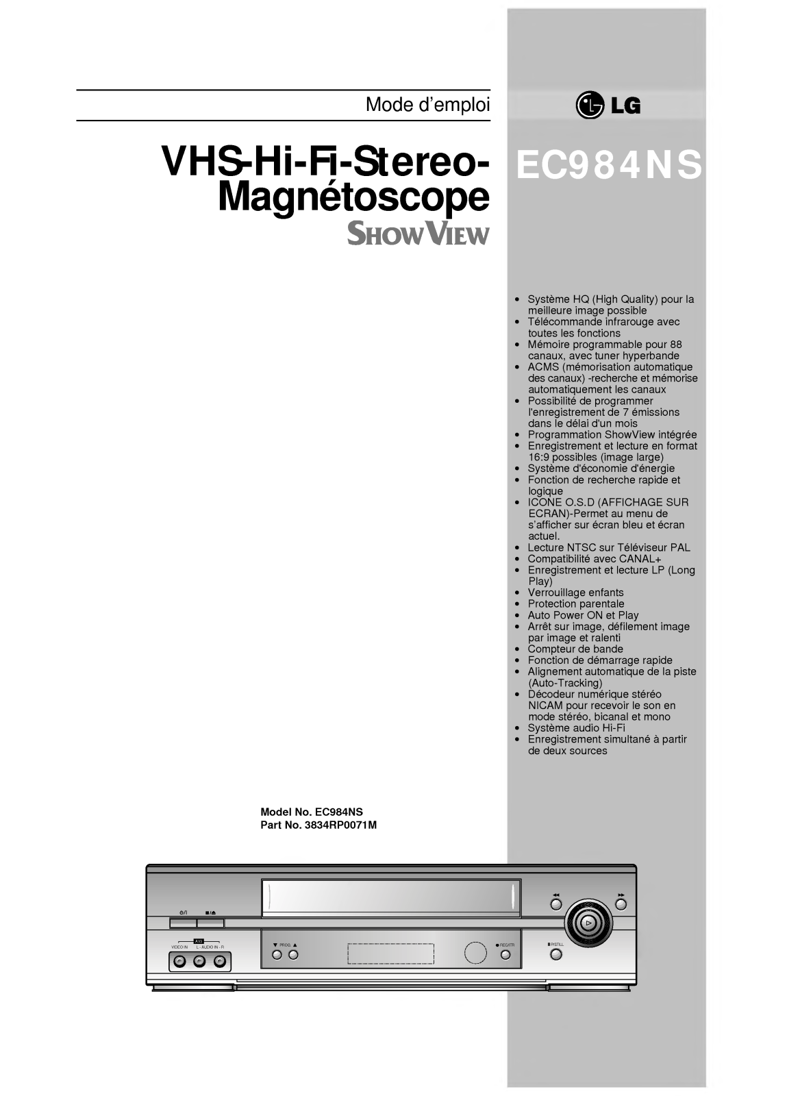 LG EC984NS User Manual