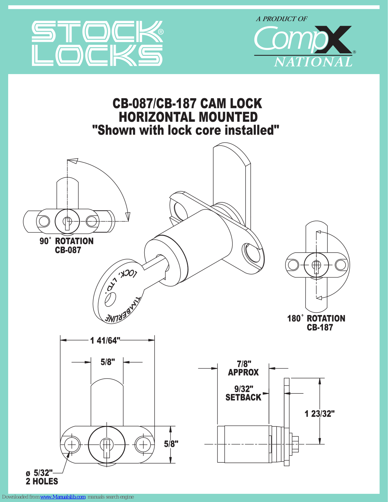 COMPX CB087-187, National CB-087, National CB-187 Instruction Sheet