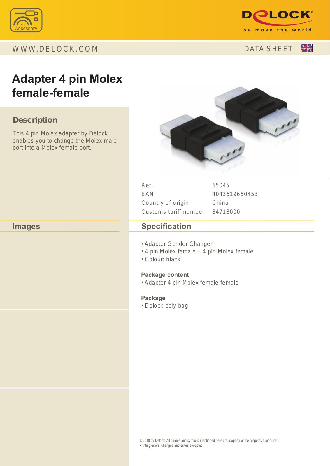 DeLOCK 65045 User Manual