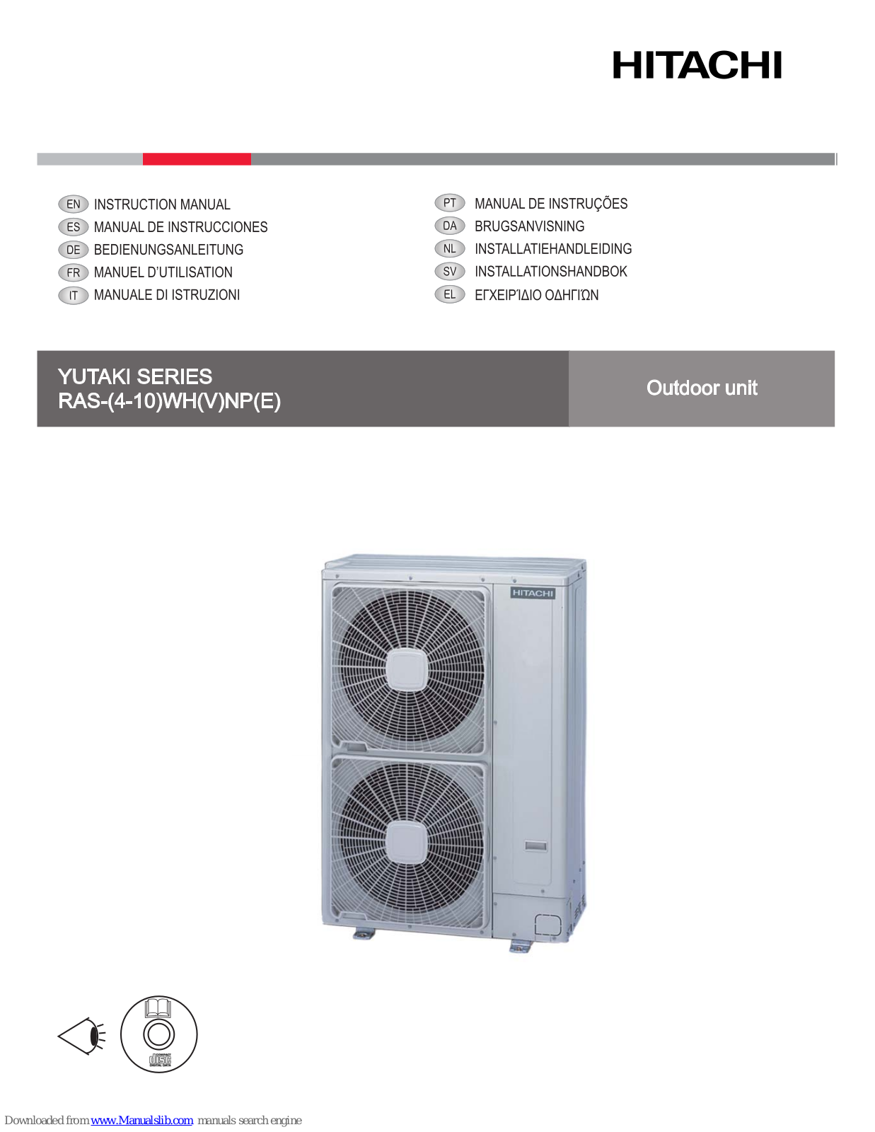 Hitachi RAS-5WHVNPE, RAS-5WHNPE, RAS-4WHVNPE, RAS-4WHNPE, RAS-6WHVNPE Instruction Manual