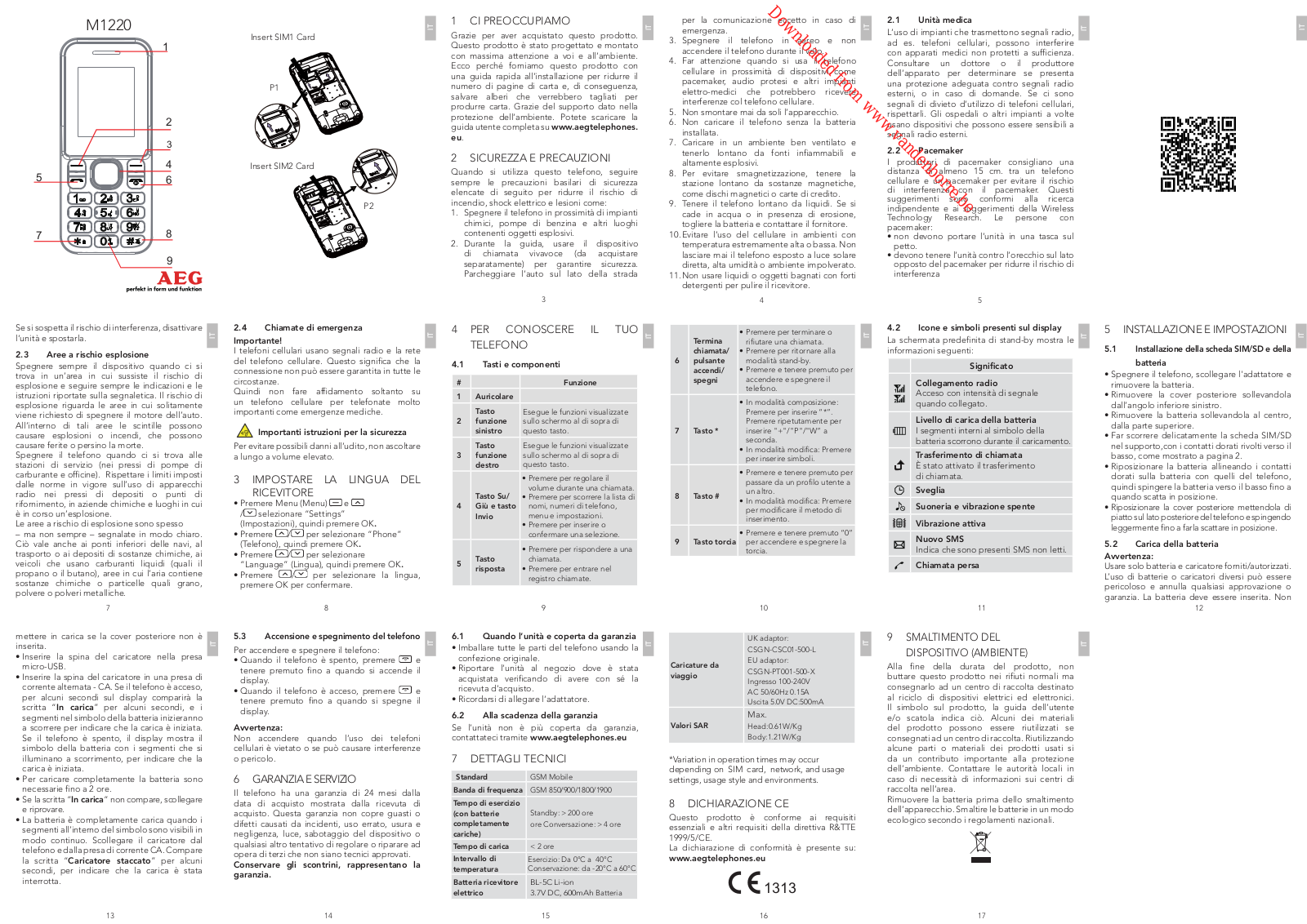 AEG M1220 User Manual