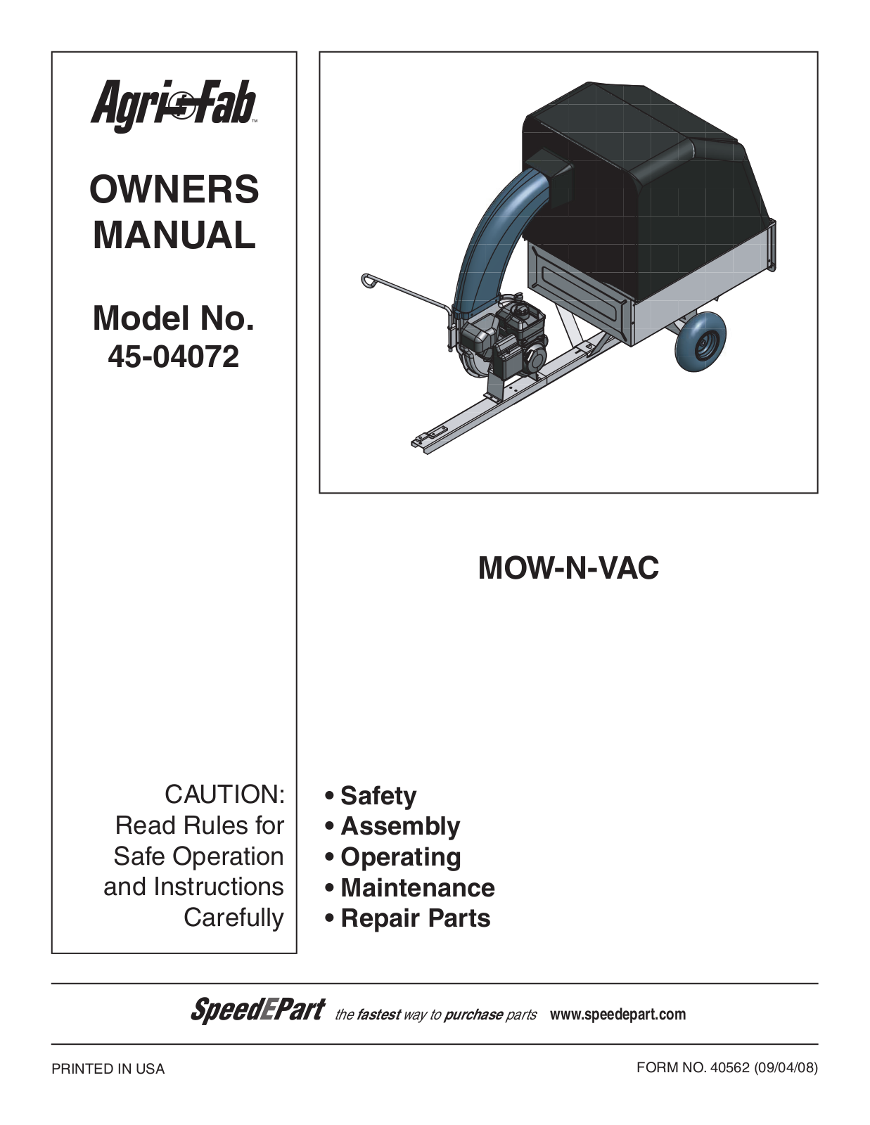 Agri-Fab 45-04072 User Manual