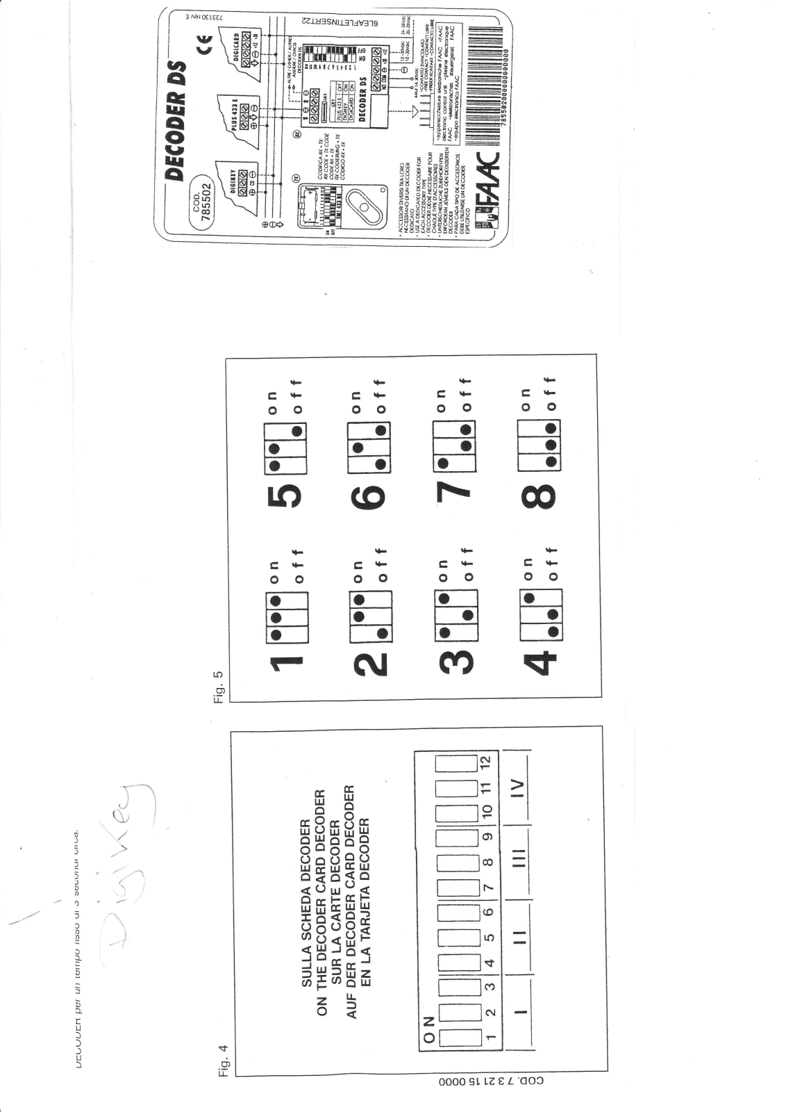 FAAC Digikey User Manual