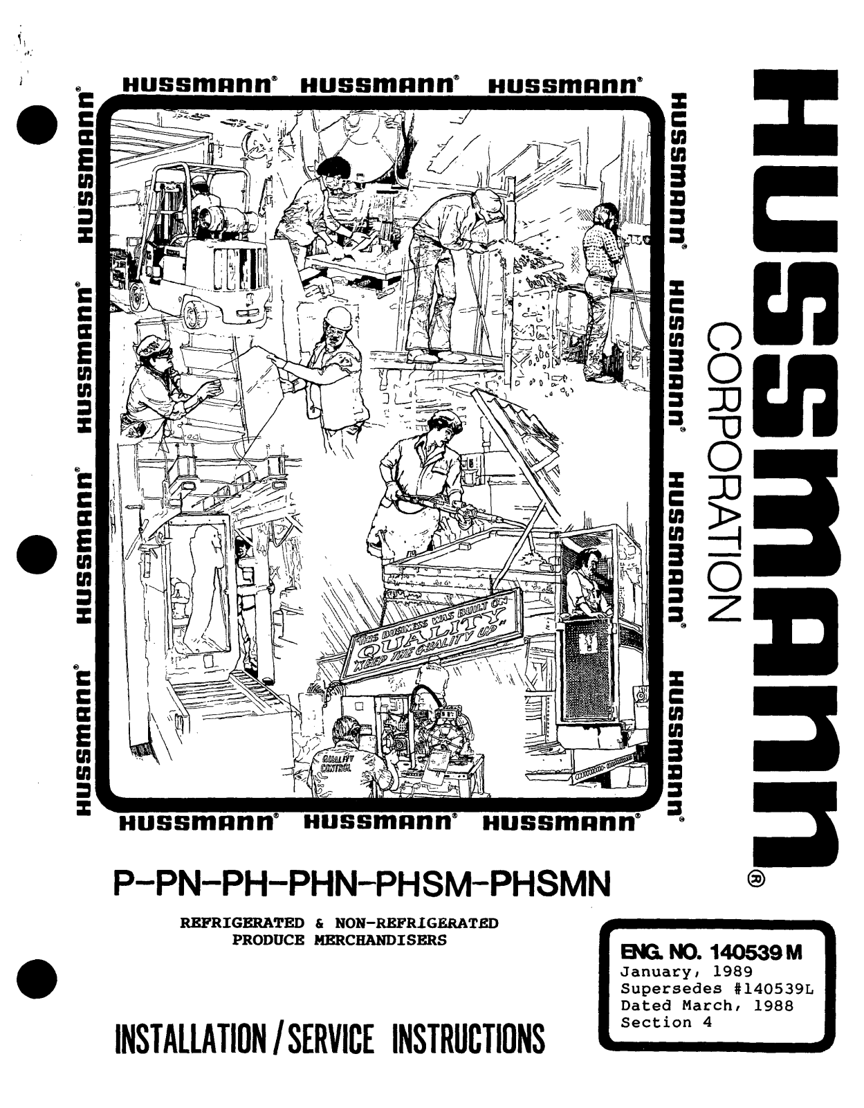 Hussmann P, PH, PHSM, PN, PHN Install Manual