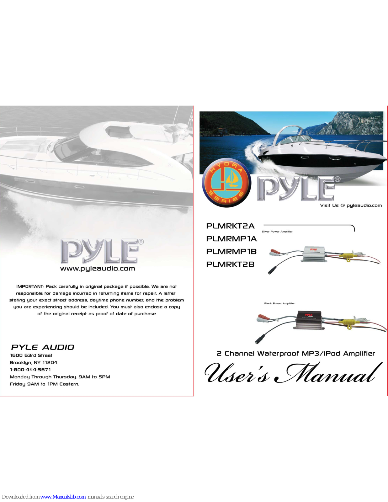 PYLE Audio PLMRKT2A, PLMRMP1A, PLMRMP1B, PLMRKT2B User Manual