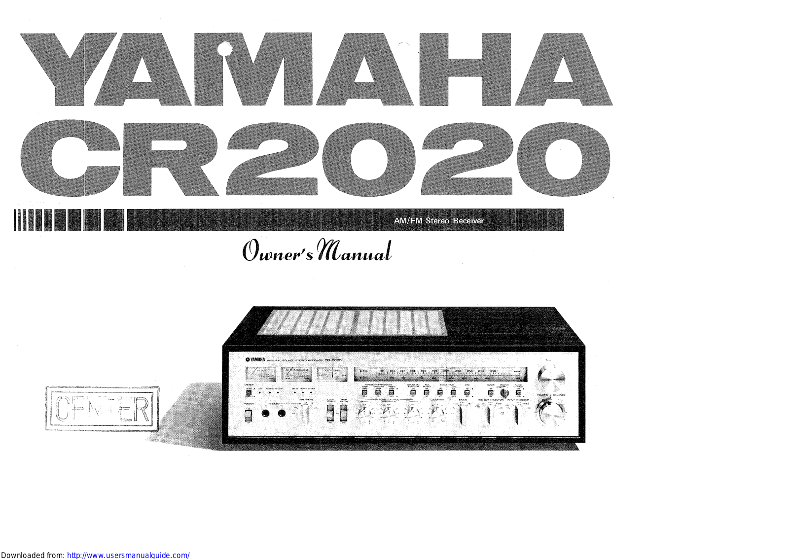 Yamaha Audio CR-2020 User Manual