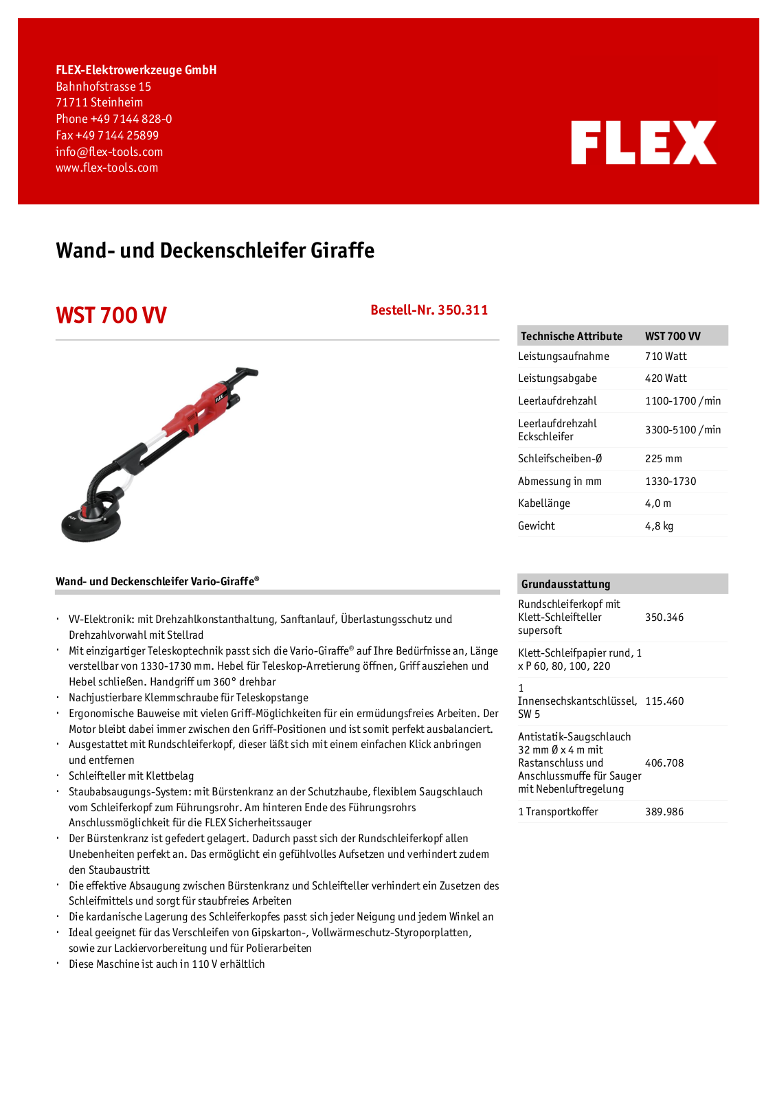 Flex WST 700 VV User Manual