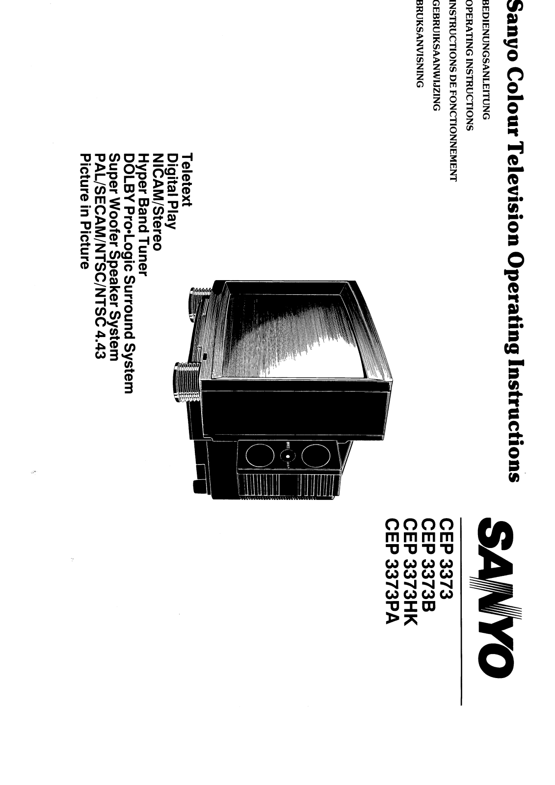 Sanyo CEP3373, CEP3373B, CEP3373HK, CEP3373PA Instruction Manual