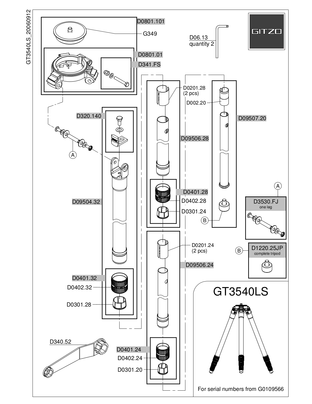 Gitzo GT3540LS User Manual