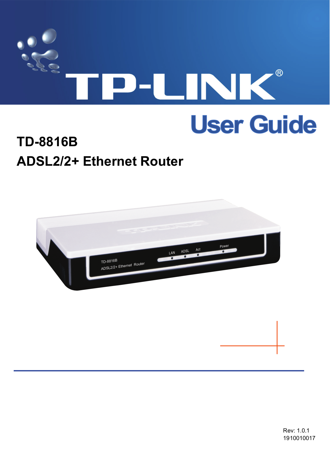 TP-Link TD-8816B, ADSL2-2+ User Manual