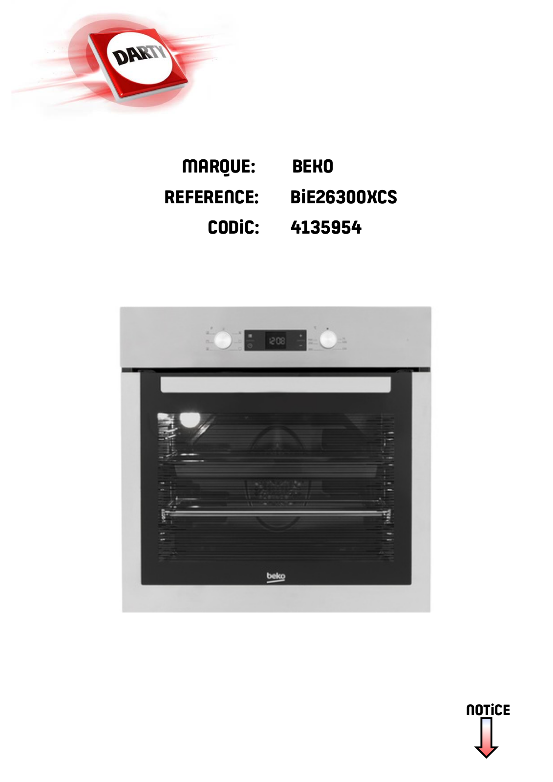 Beko BIE26300XCS User manual