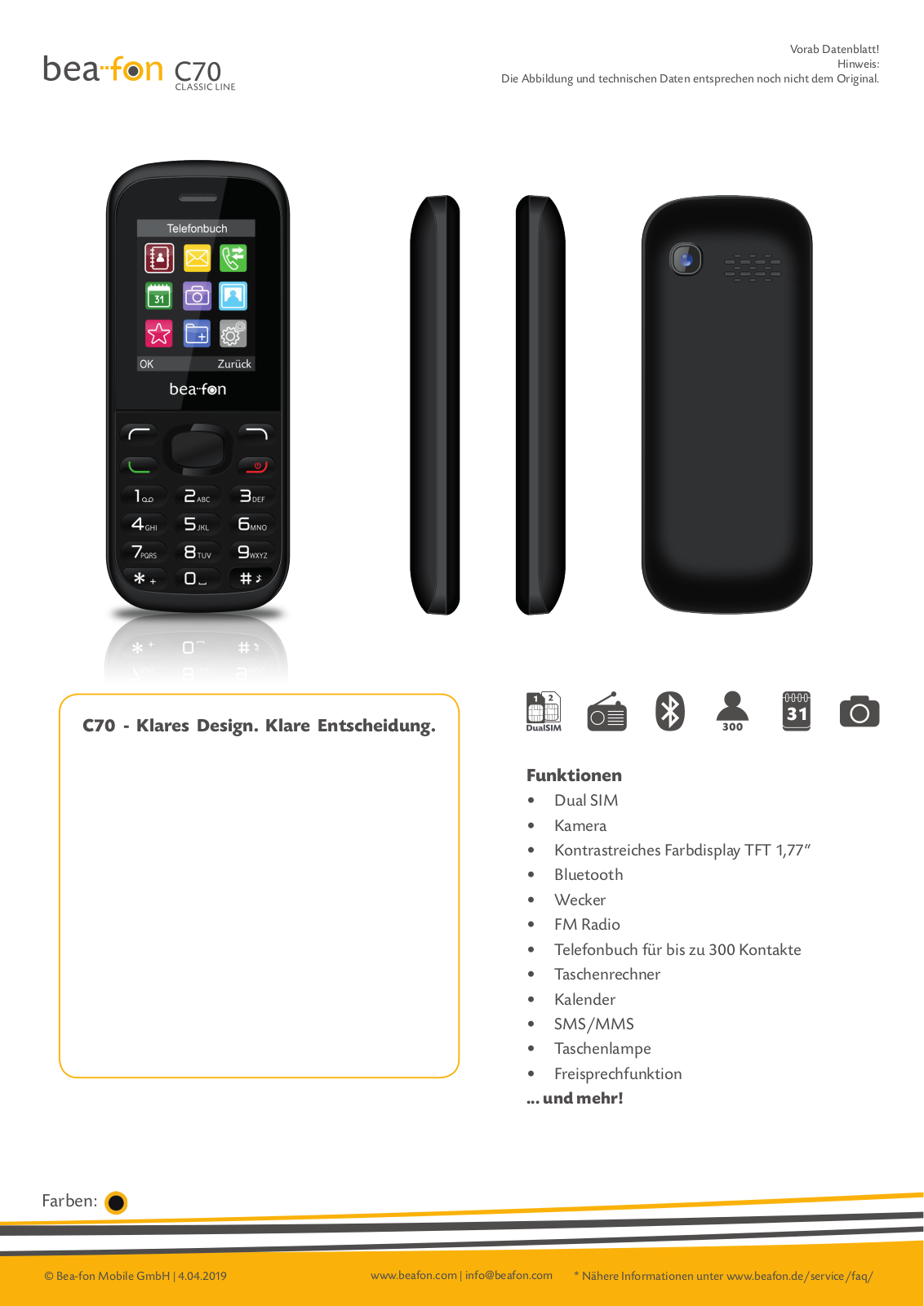 Bea-fon C70 User Manual