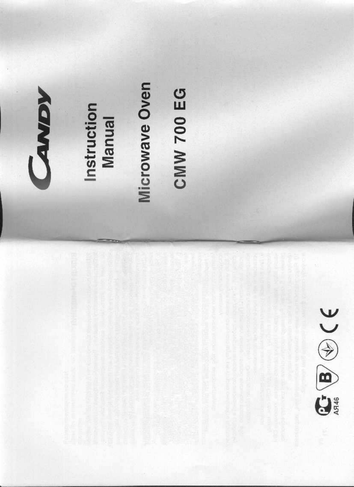 Candy CMW 700 EG User manual