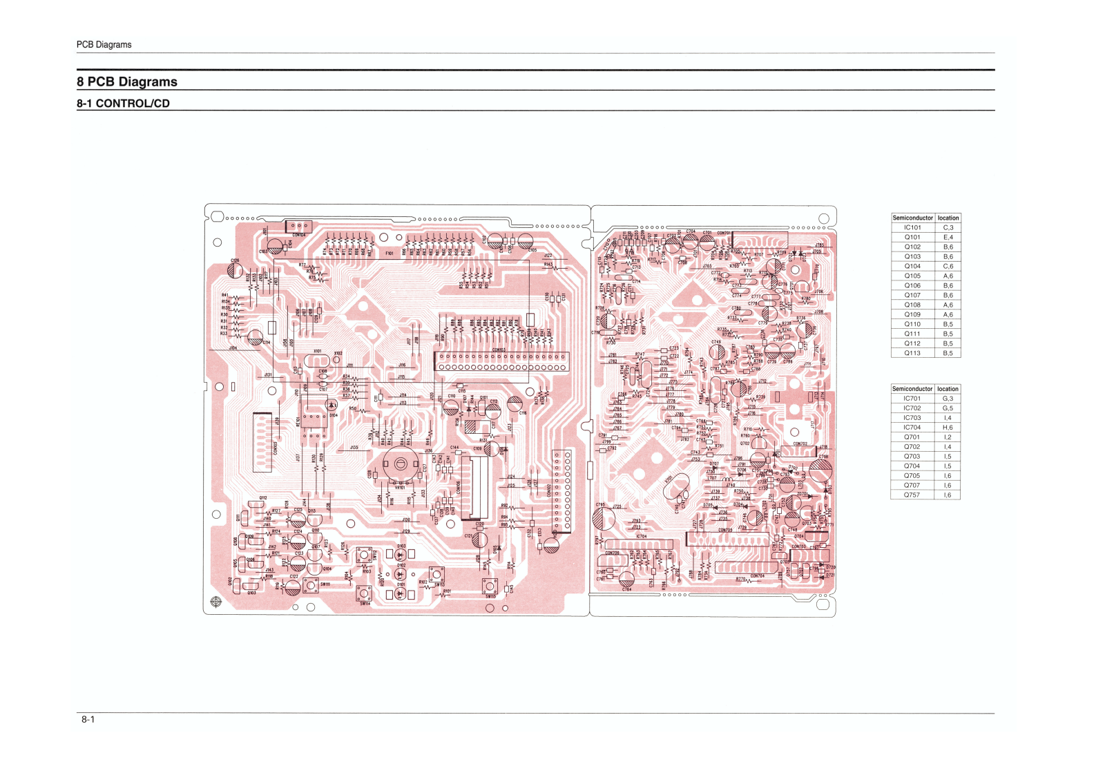 SAMSUNG Mm-89 Printed Circuit Board Diagram