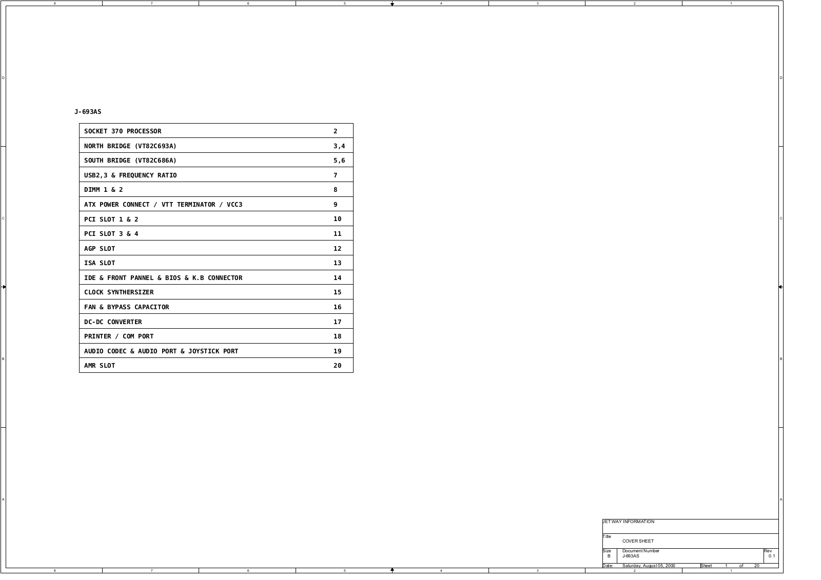 JETWAY 693AS Schematics