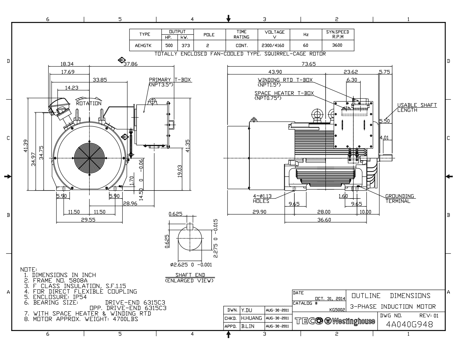 Teco KG5002 Reference Drawing