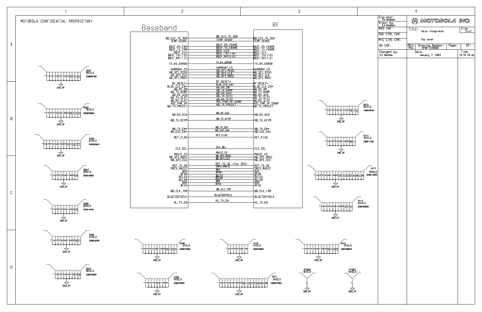 Motorola A835 Schematics