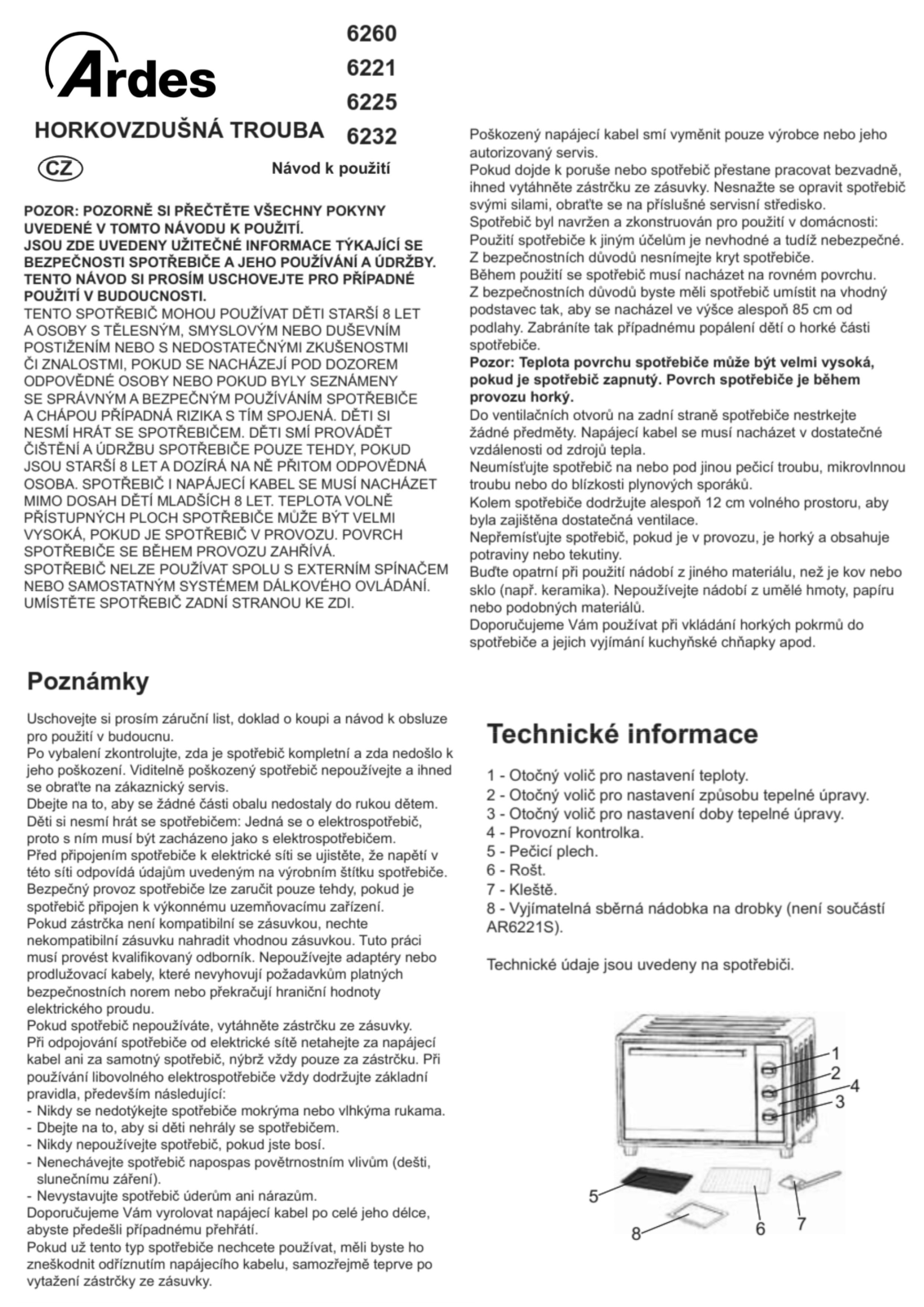 Ardes 6225S User Manual