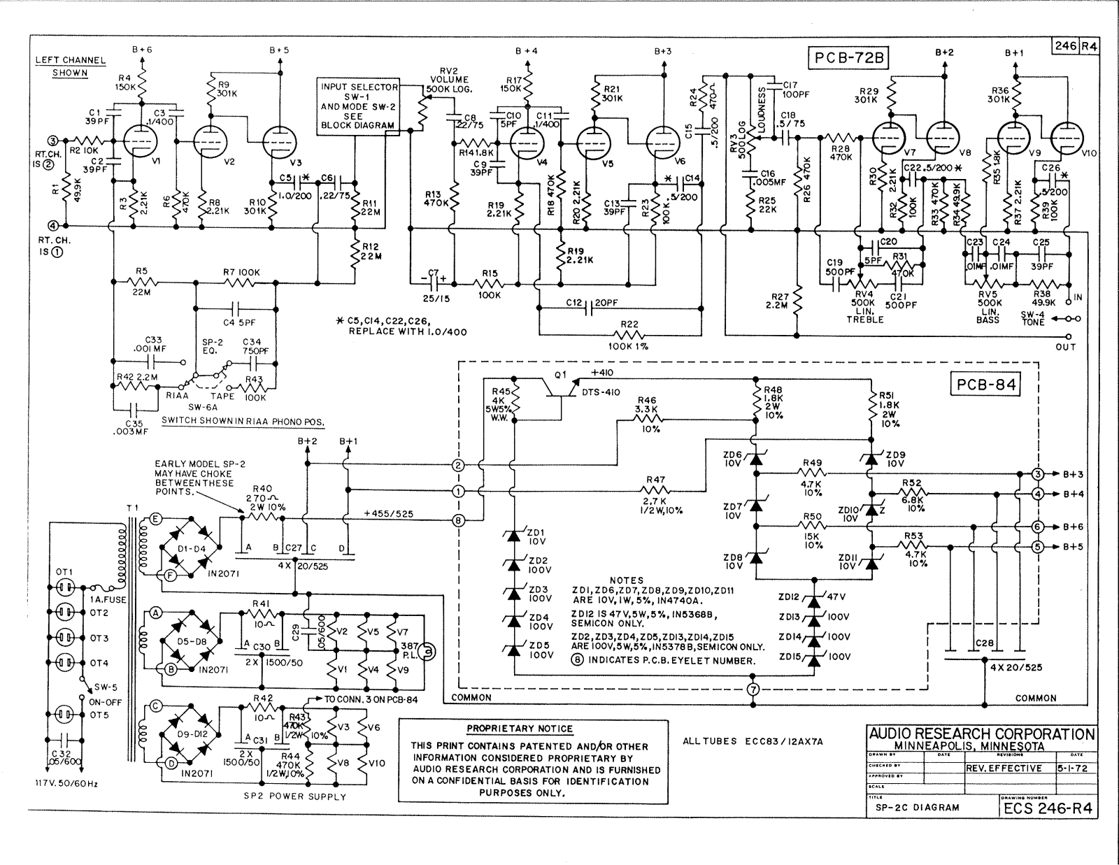 Audio Research SP2C Schematic - ManualMachine.com