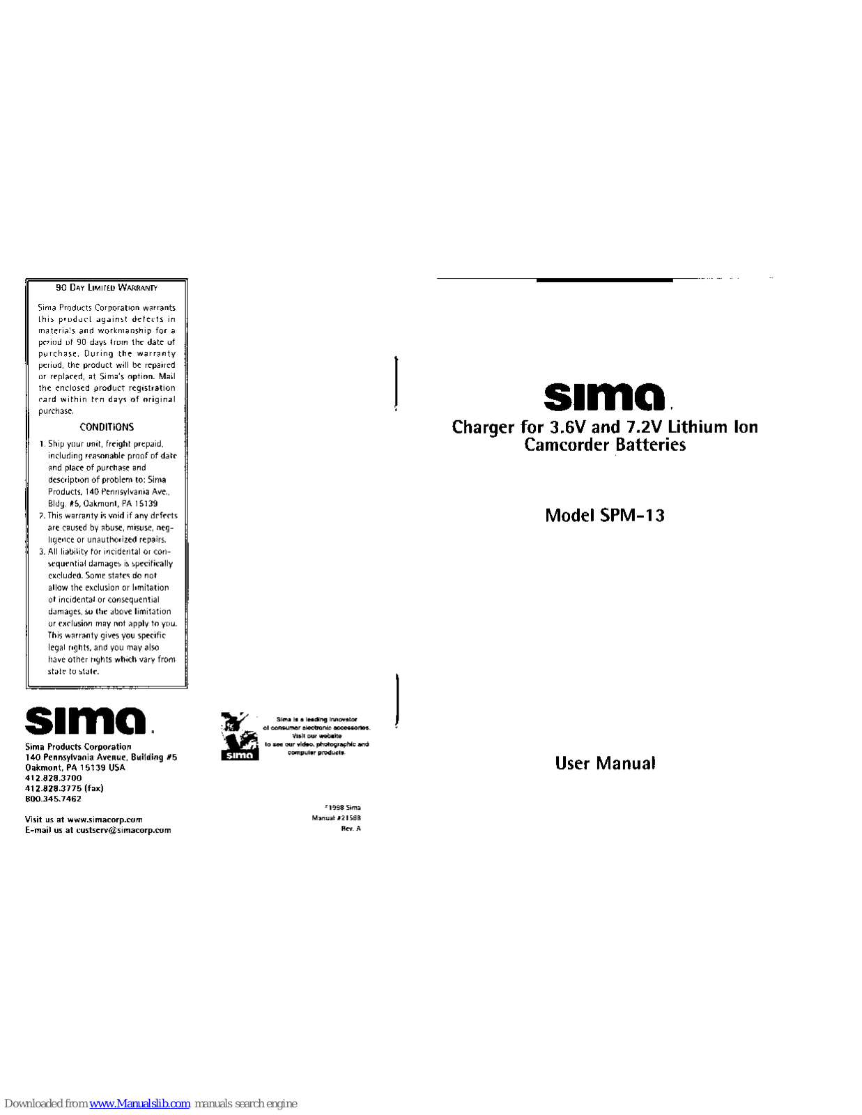 Sima SPM-13 User Manual - ManualMachine.com