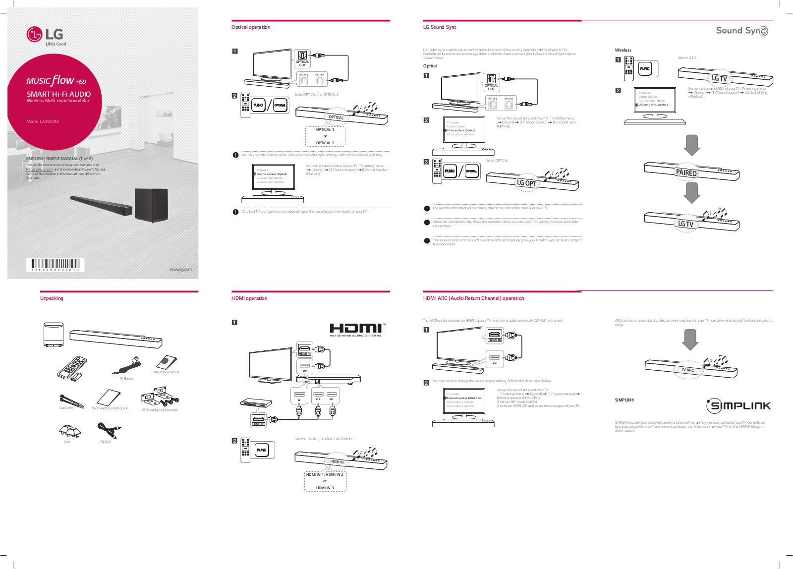 LG LAS950M USER GUIDE