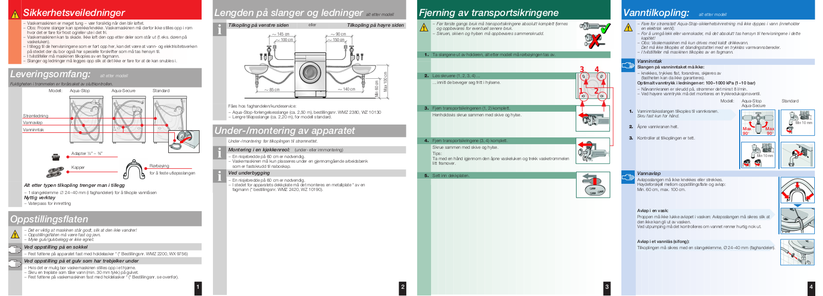 Siemens WM12E161SN, WM12E480SN, WM12E461SN, WM12E460SN, WM14E165SN User Manual