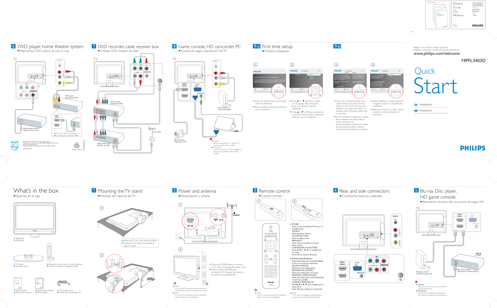 Philips 19PFL3403D-27E User Manual