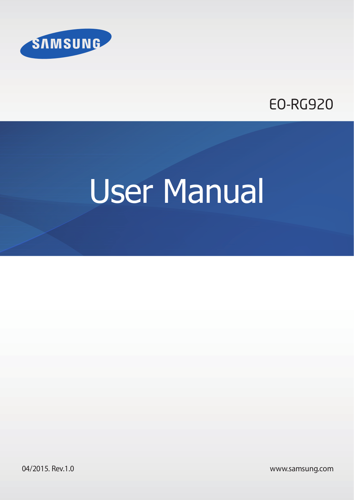 Samsung EO-RG920 Operation Manual