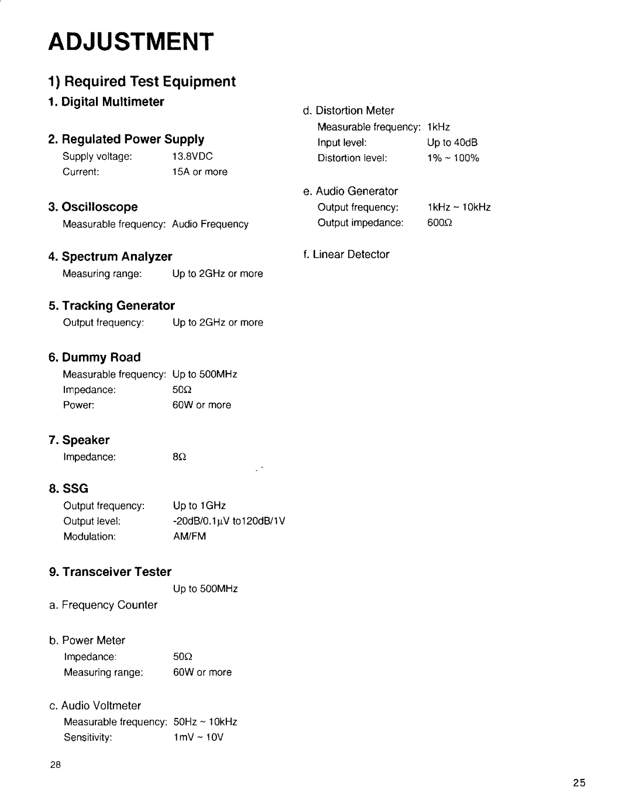 ADJ DR-140 Service Manual